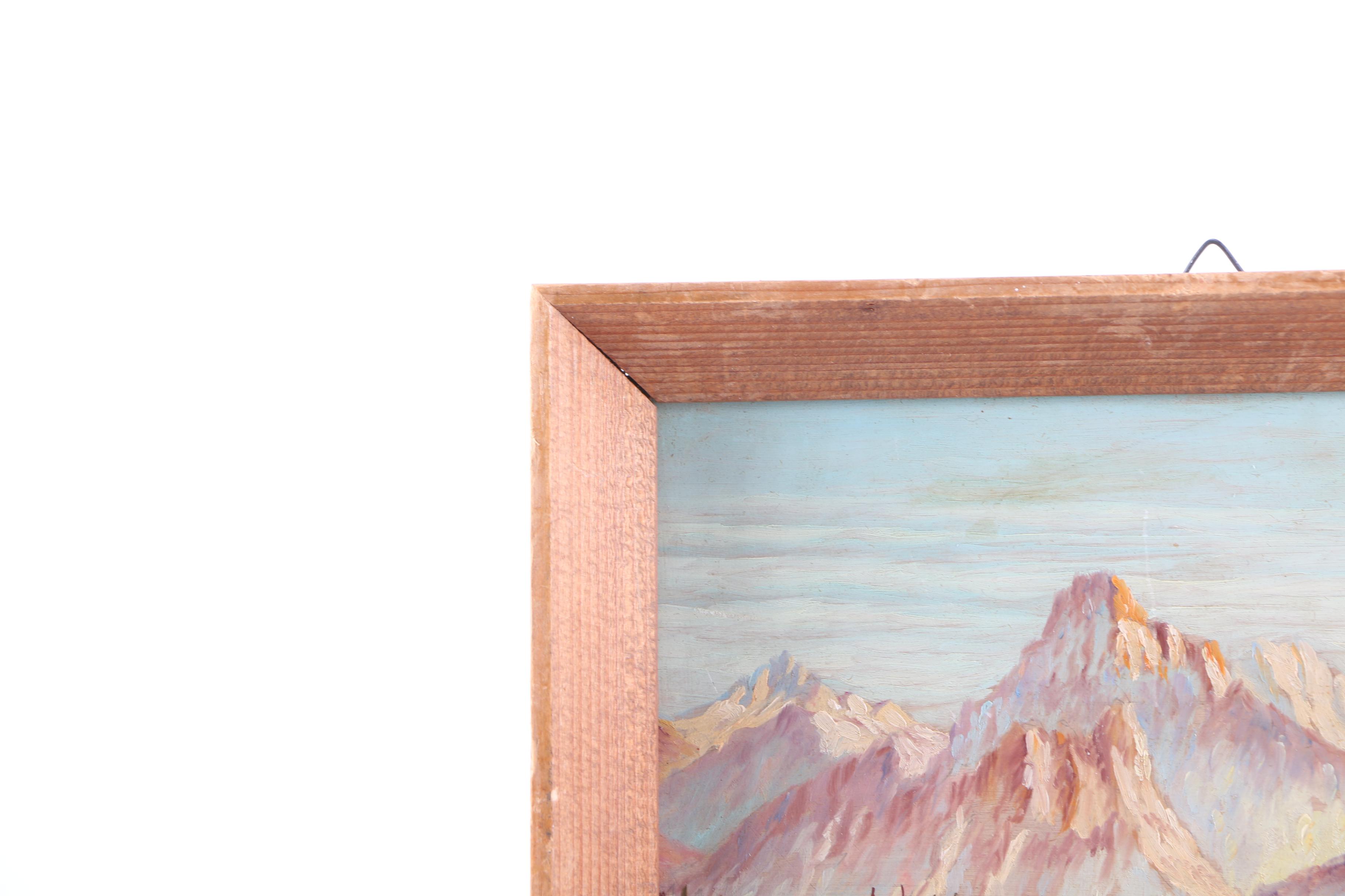 1947 German Oil on Canvas Landscape Painting