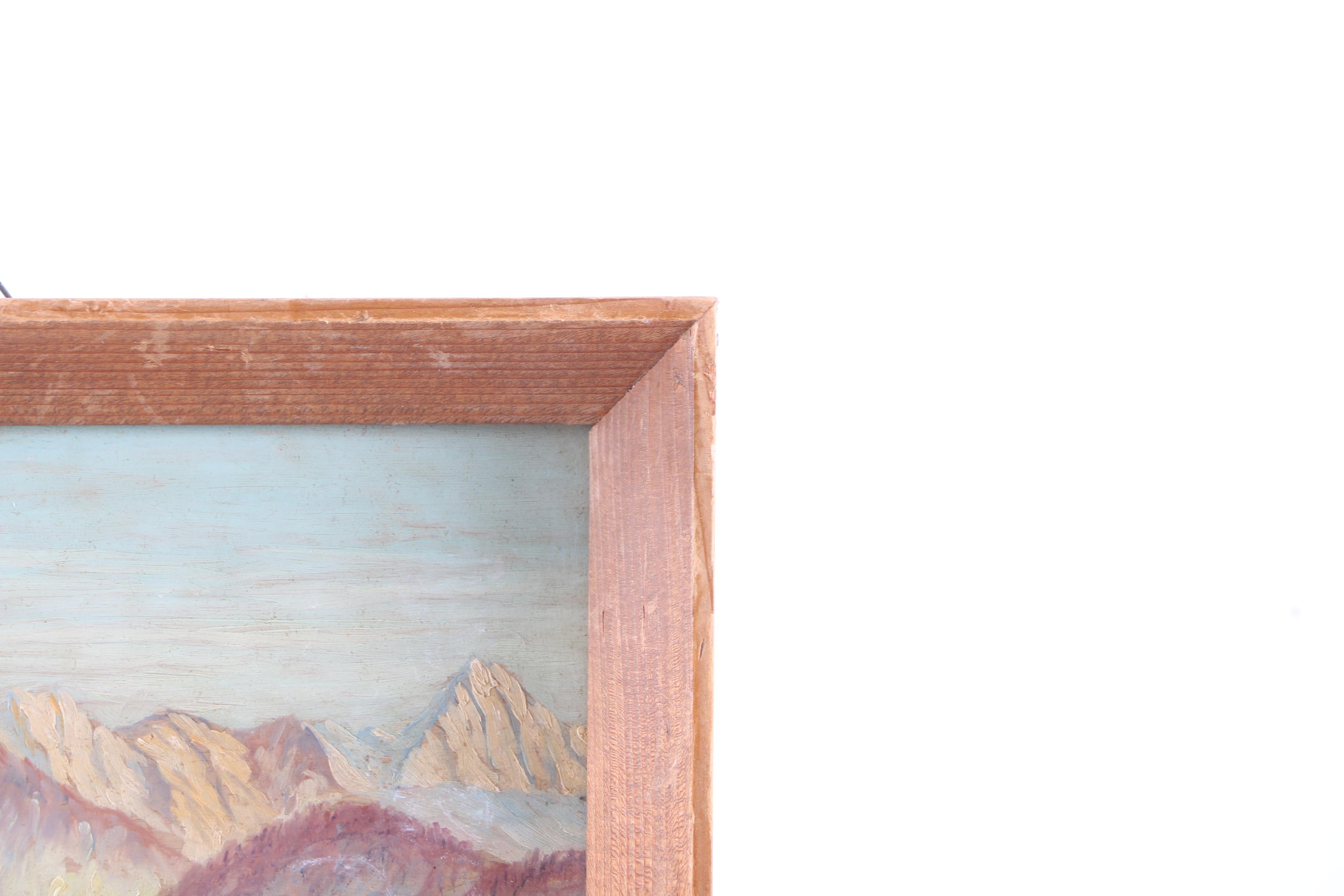 1947 German Oil on Canvas Landscape Painting