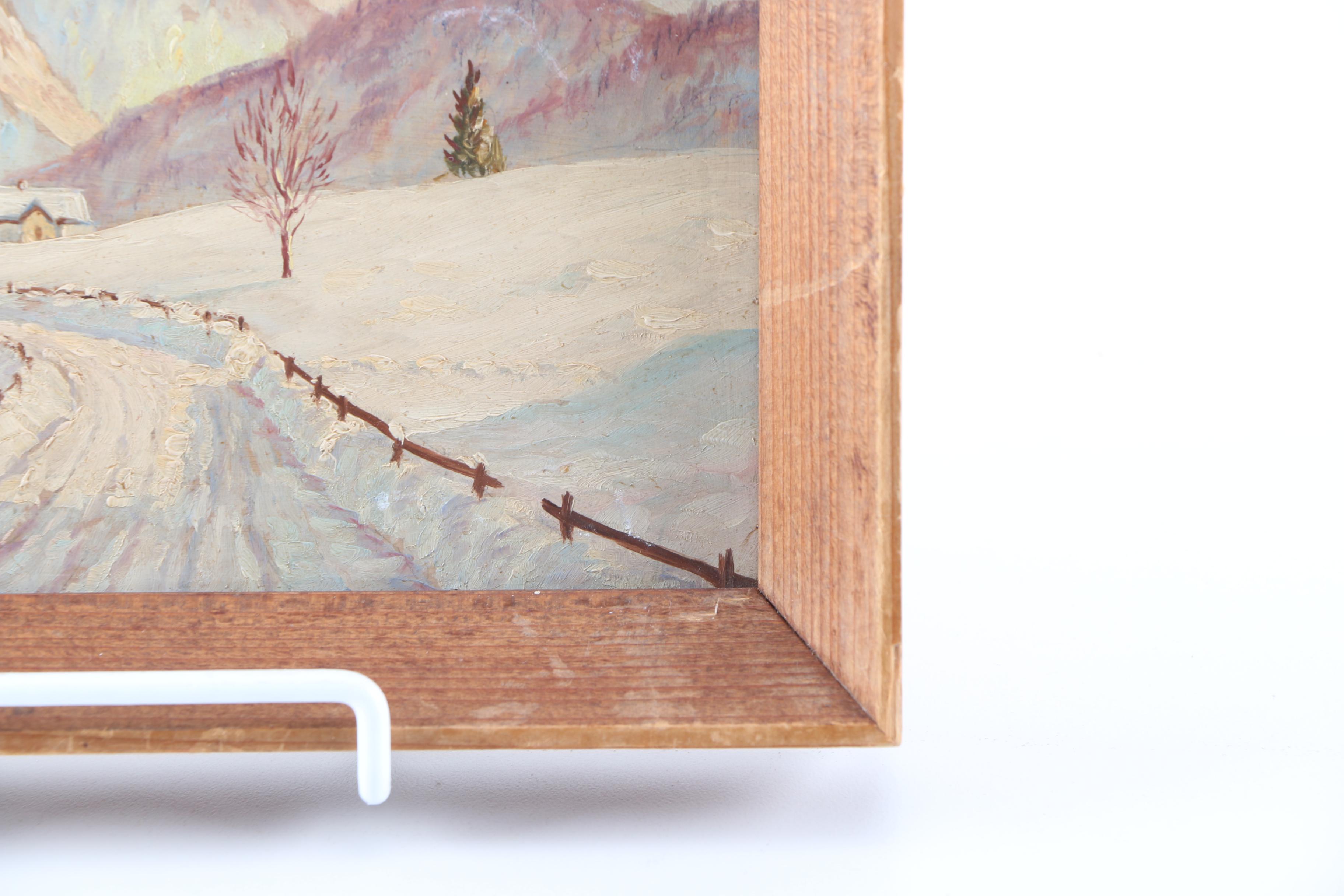 1947 German Oil on Canvas Landscape Painting