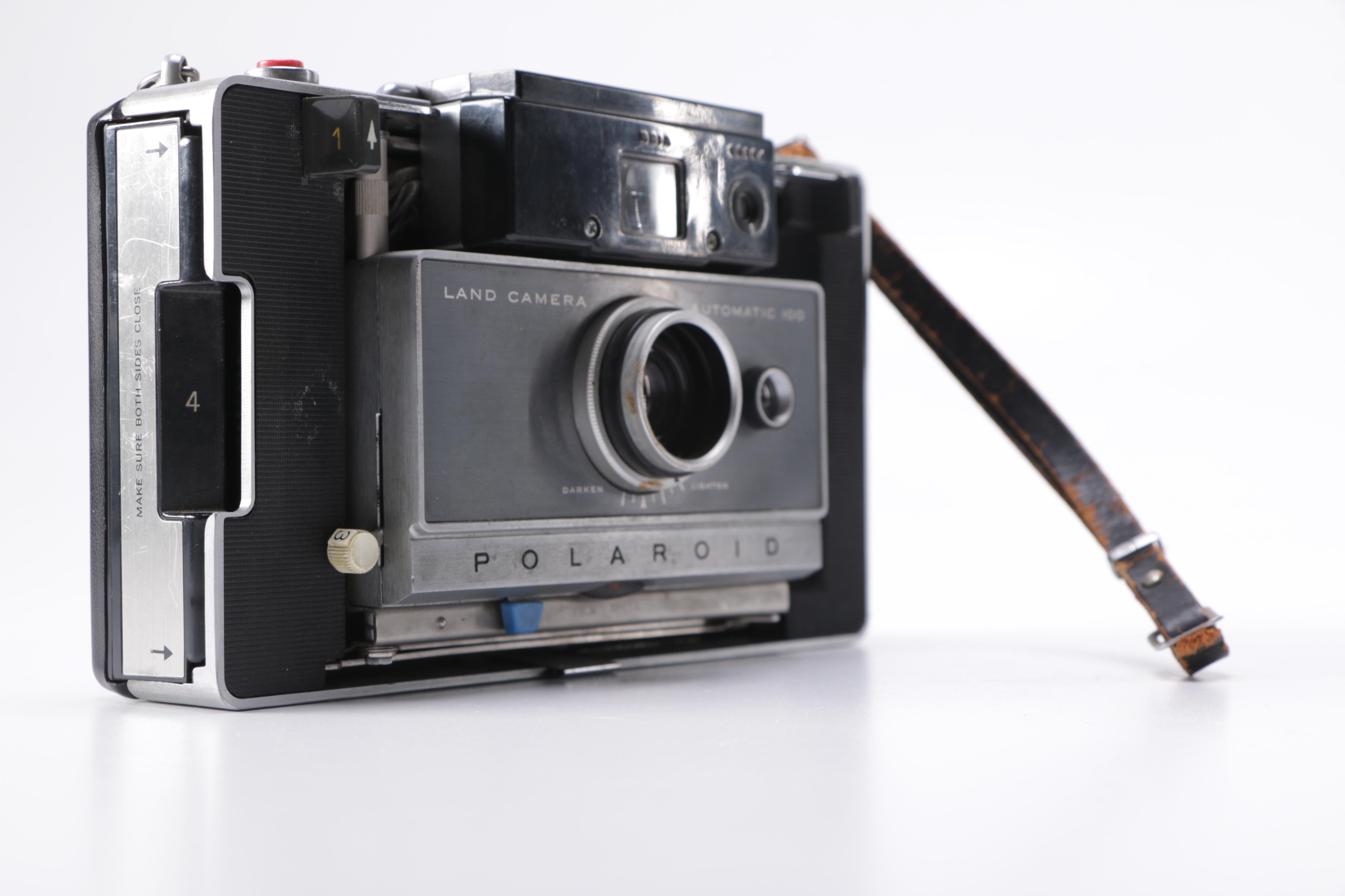 Polaroid Land Camera and Flash