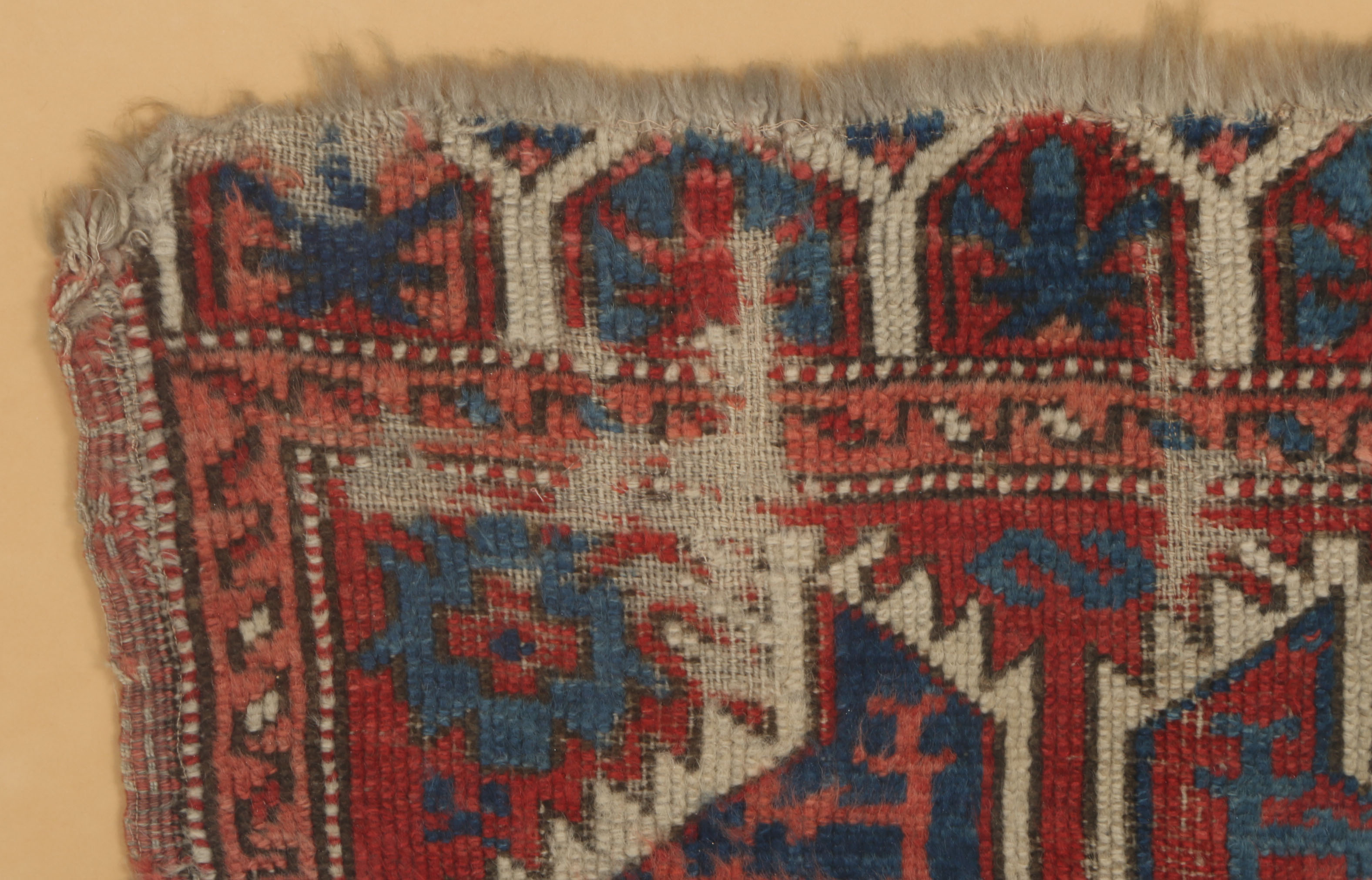 Framed Vintage Hand-Knotted Turkish Accent Rug