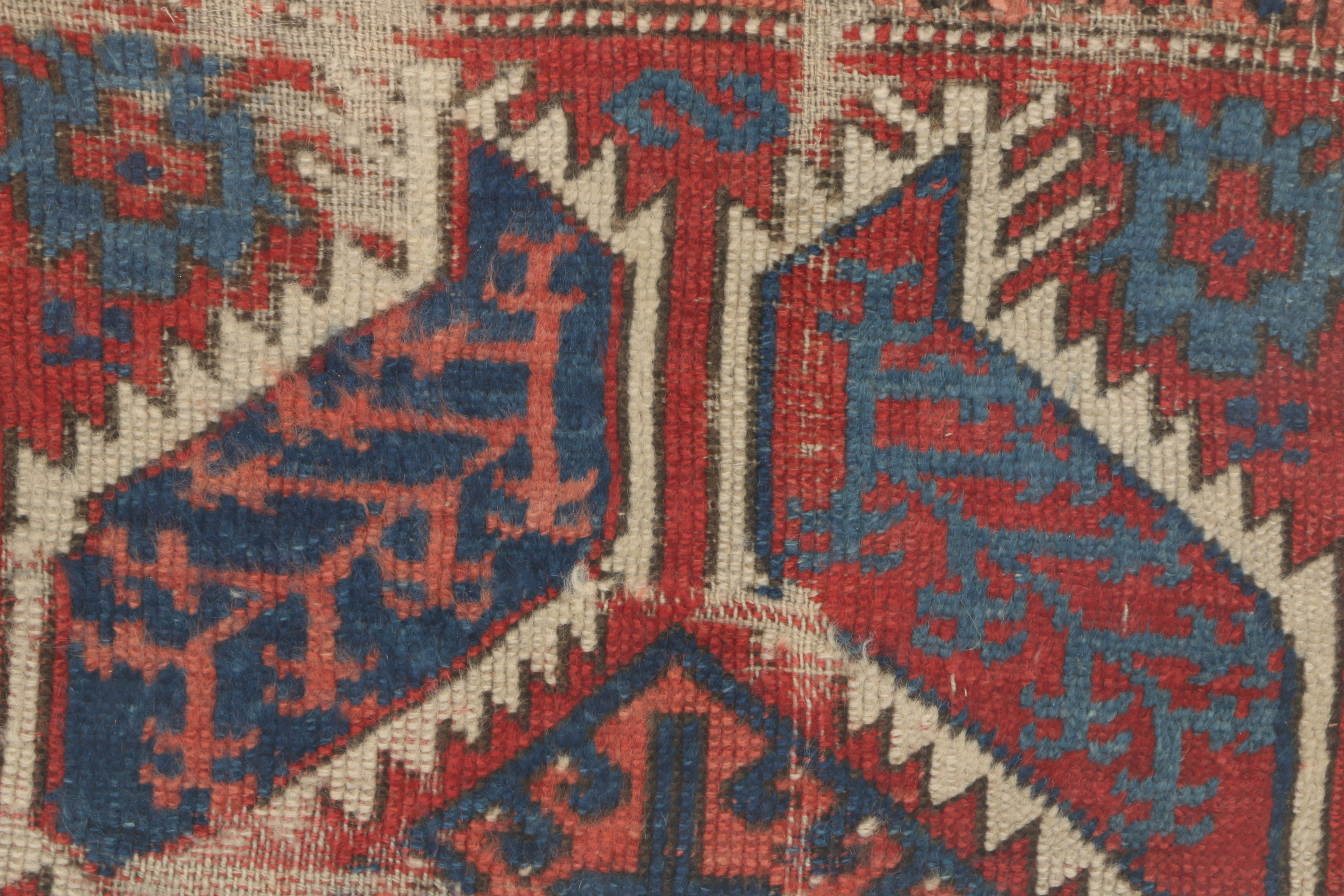 Framed Vintage Hand-Knotted Turkish Accent Rug