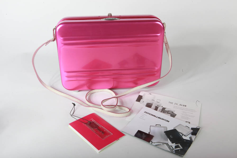 Zero Halliburton Pink Hard Shell Handbag