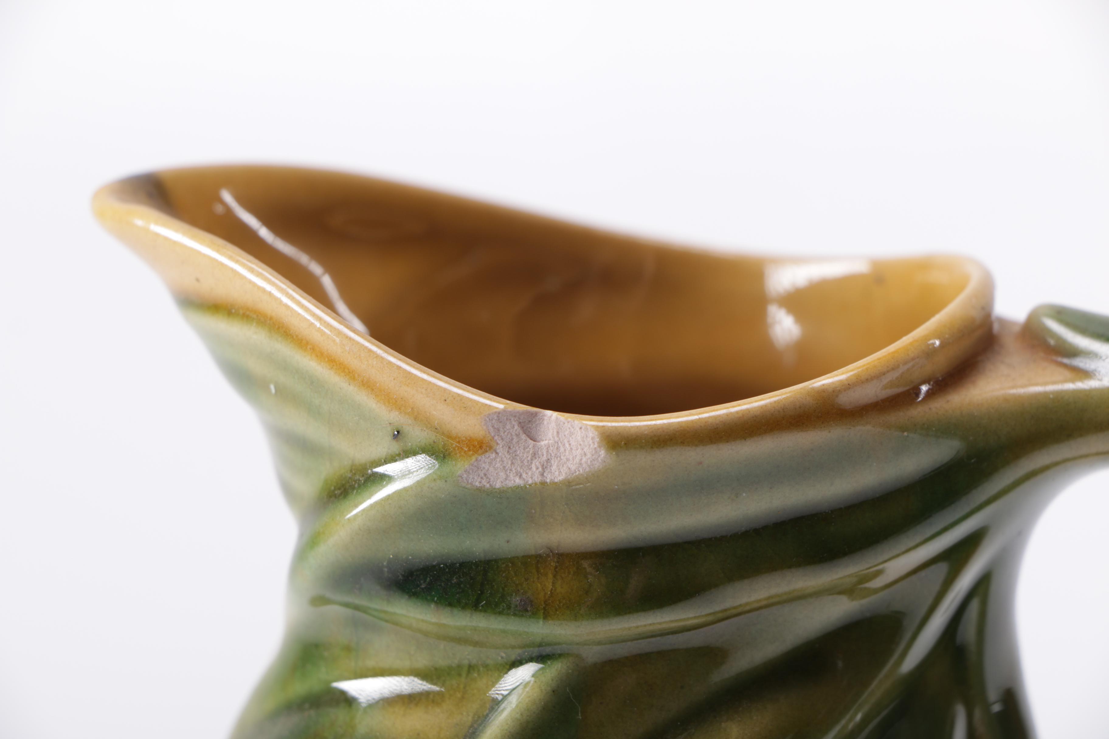 Corn Cob Motif Ceramic Pitcher and Cups