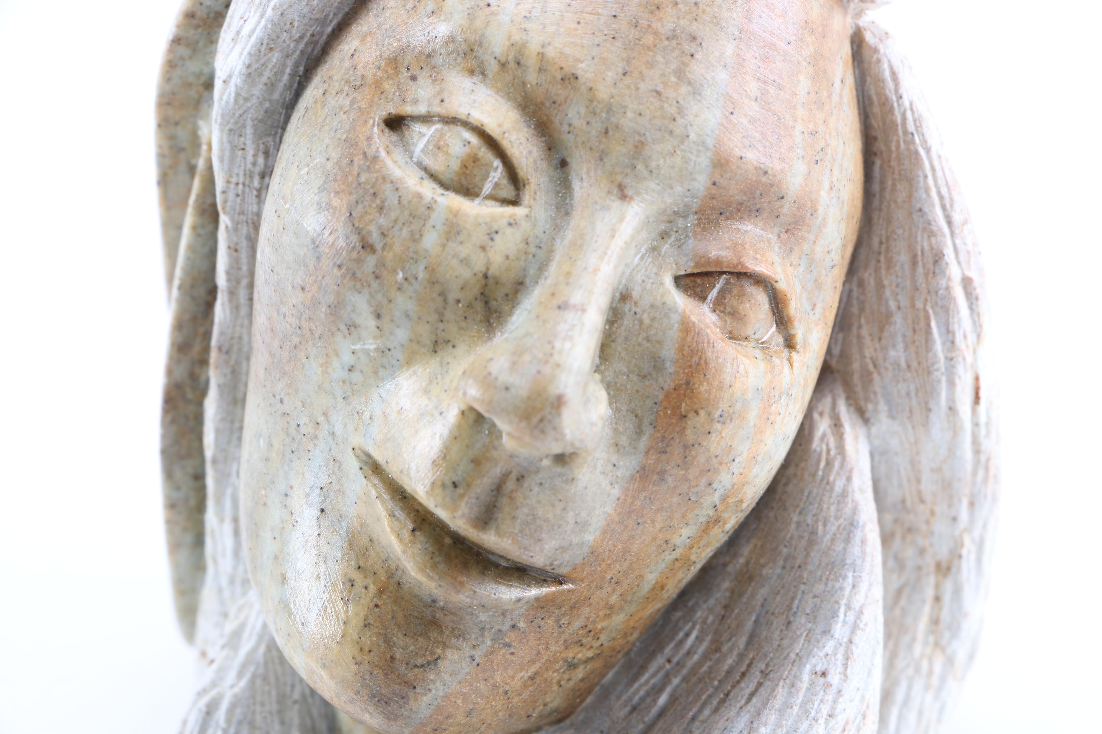 1993 Loreene Henry Soapstone Sculpture of a Woman