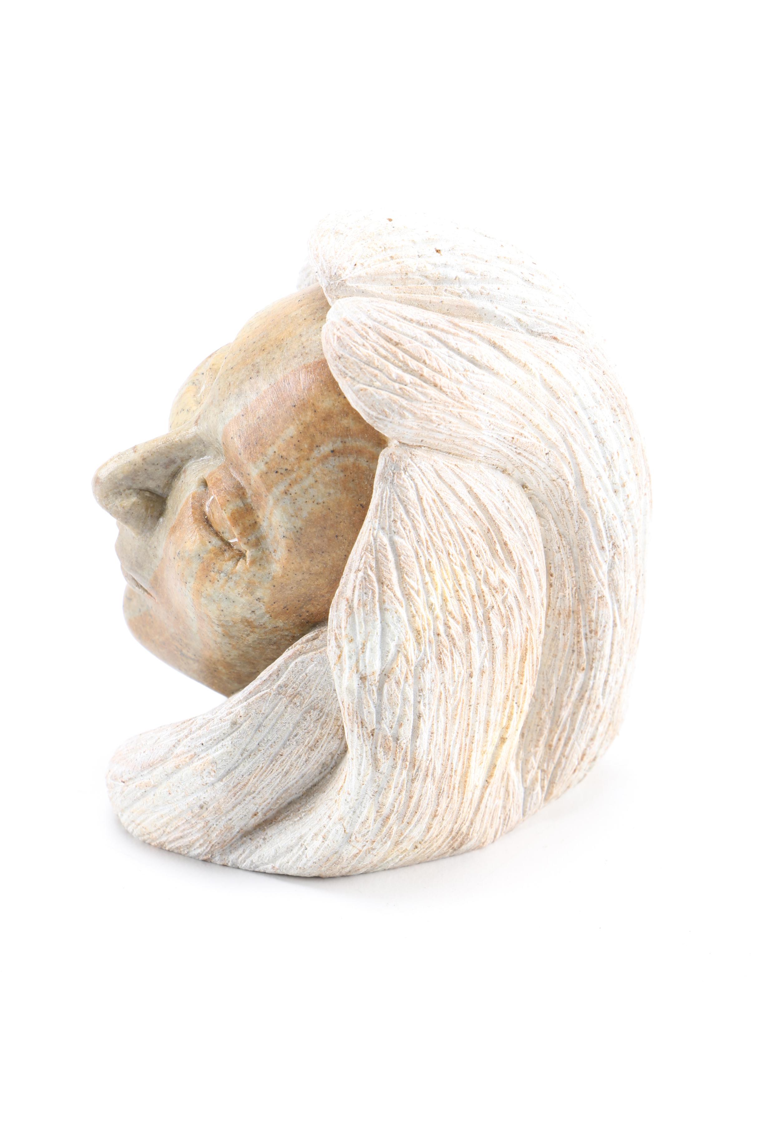 1993 Loreene Henry Soapstone Sculpture of a Woman