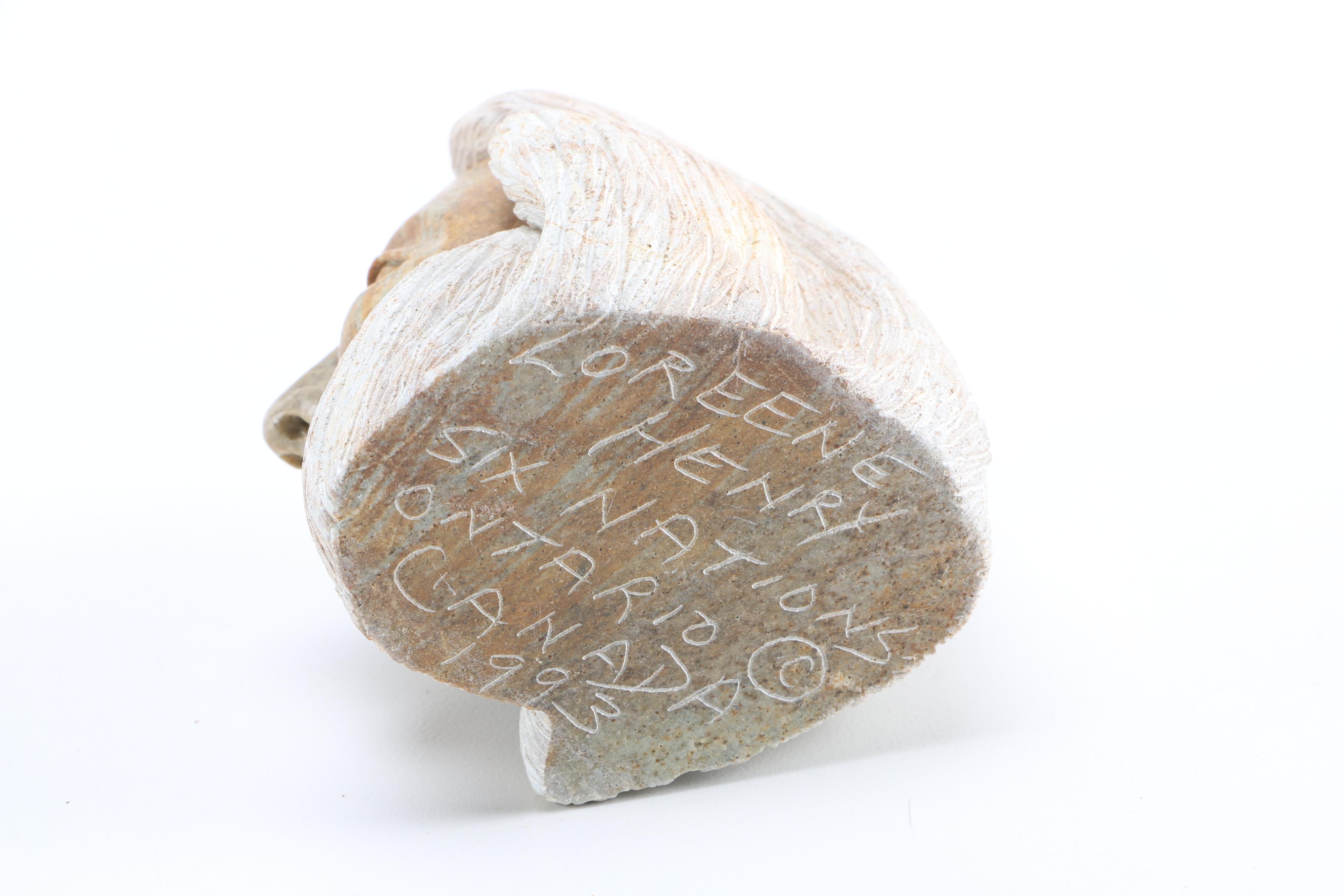 1993 Loreene Henry Soapstone Sculpture of a Woman