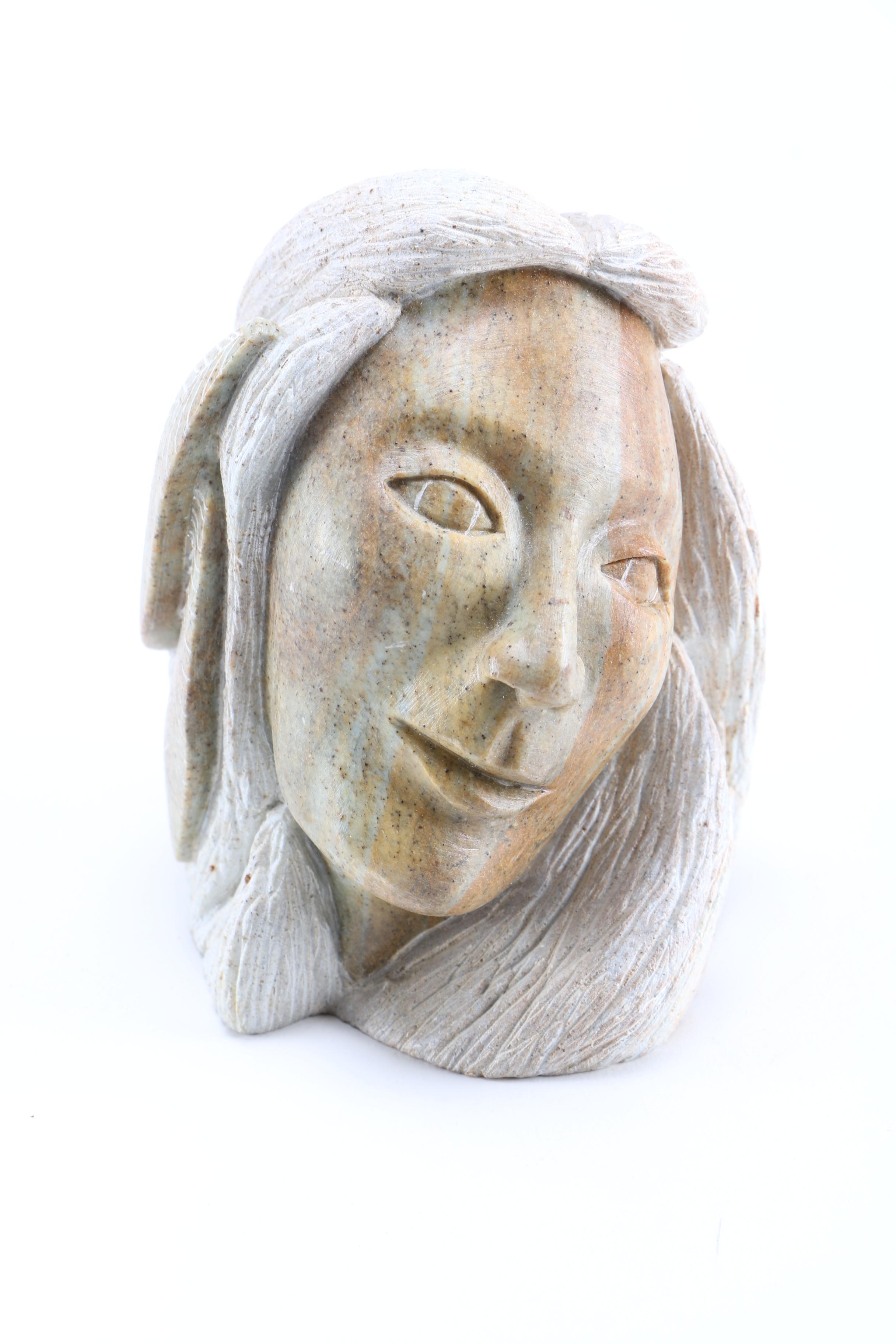 1993 Loreene Henry Soapstone Sculpture of a Woman