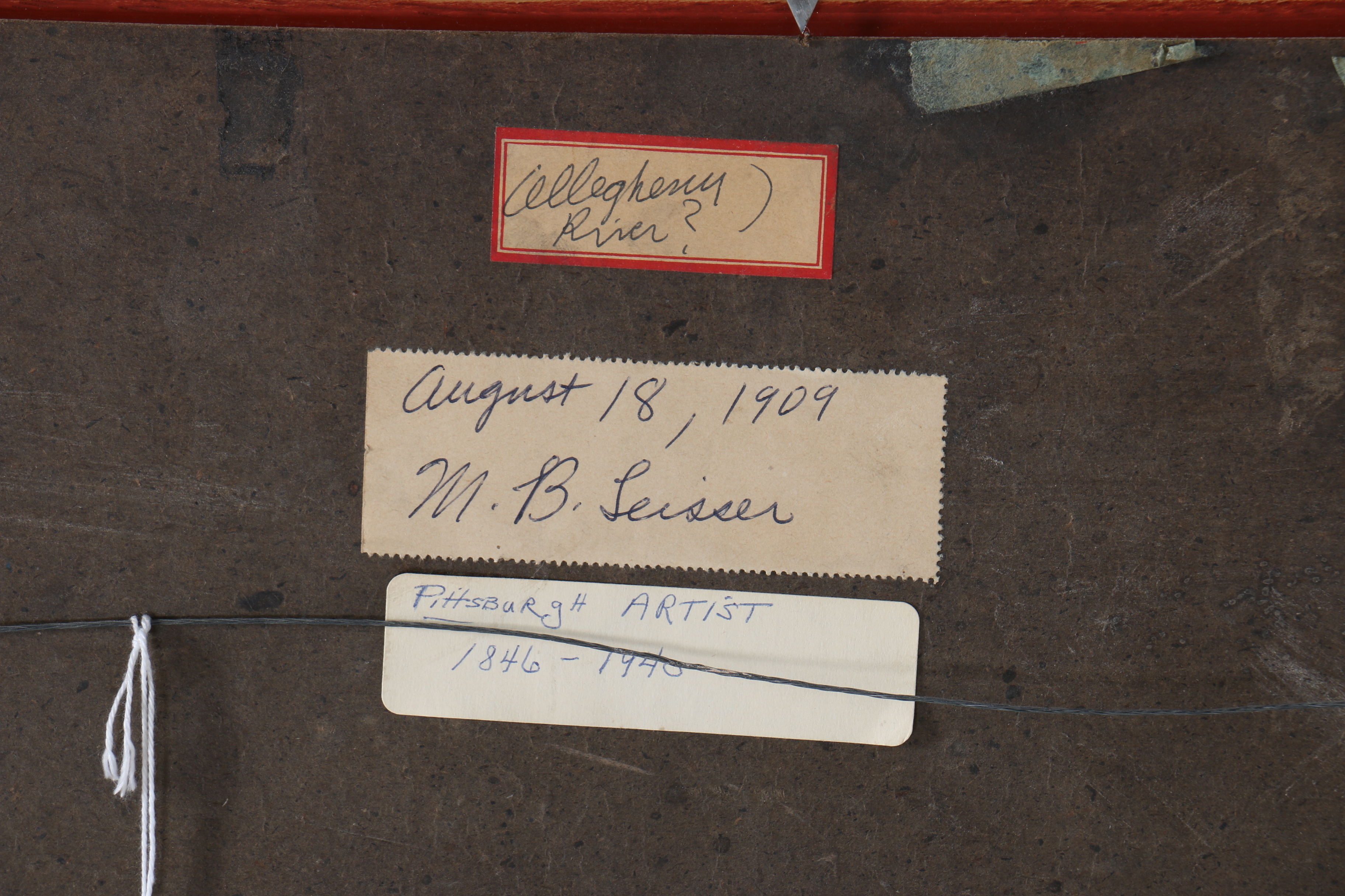 1909 Martin. B. Leisser Oil on Board Landscape Painting