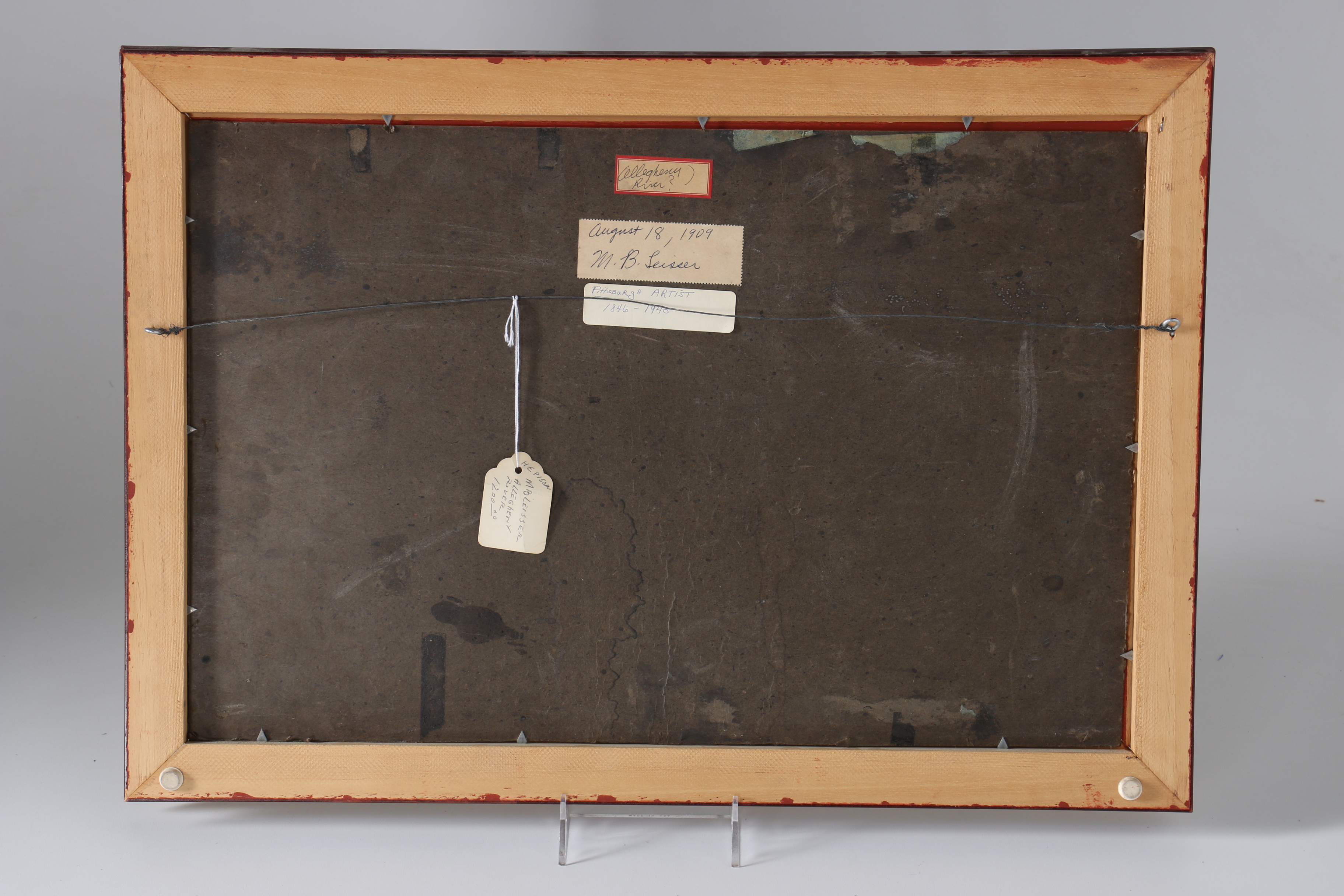 1909 Martin. B. Leisser Oil on Board Landscape Painting