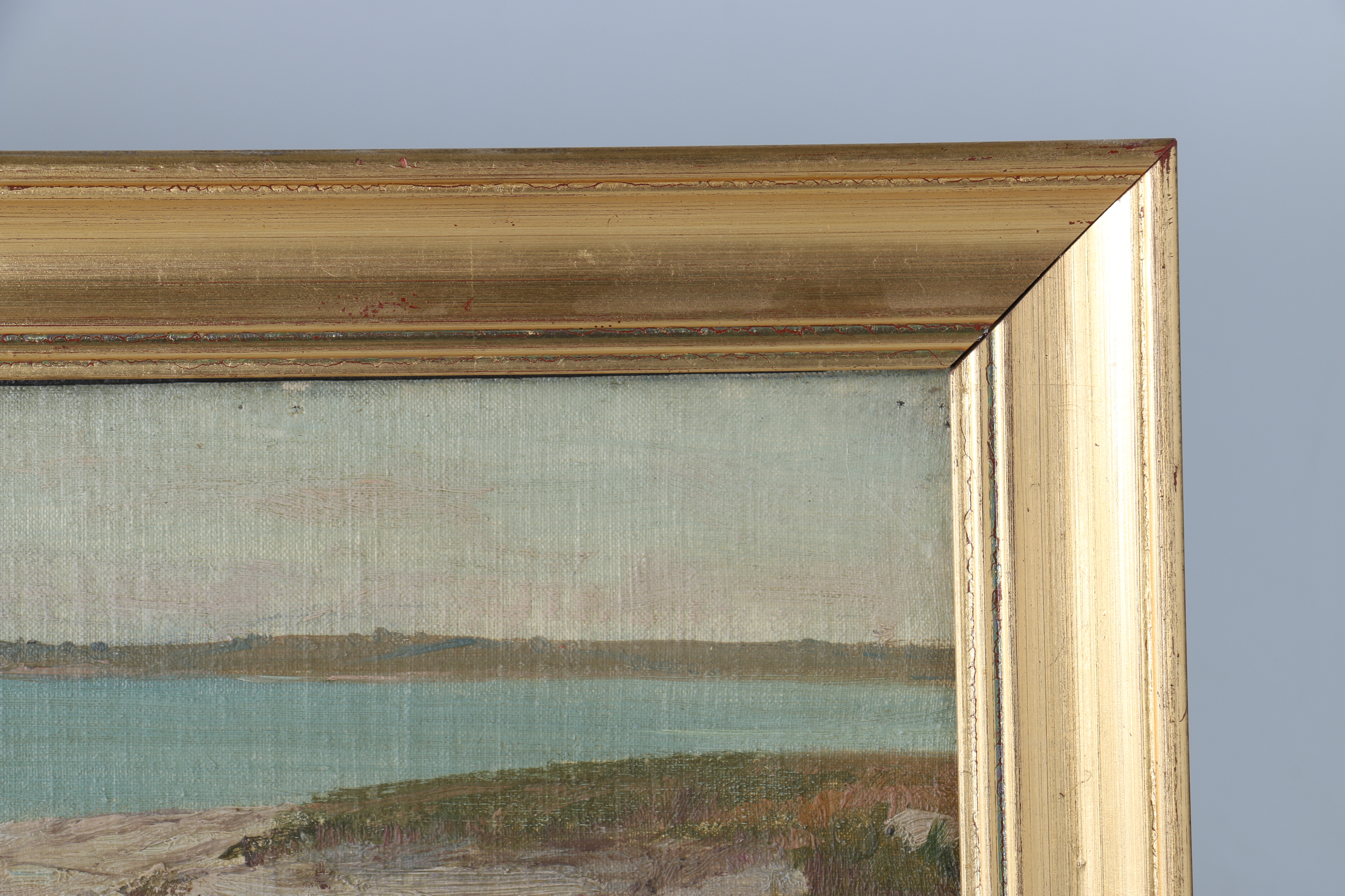 1909 Martin. B. Leisser Oil on Board Landscape Painting