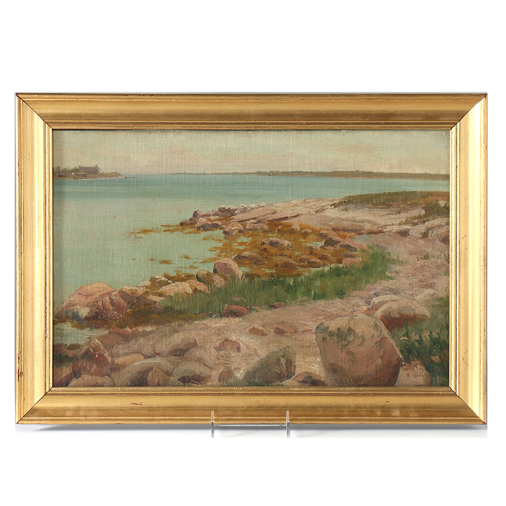 1909 Martin. B. Leisser Oil on Board Landscape Painting