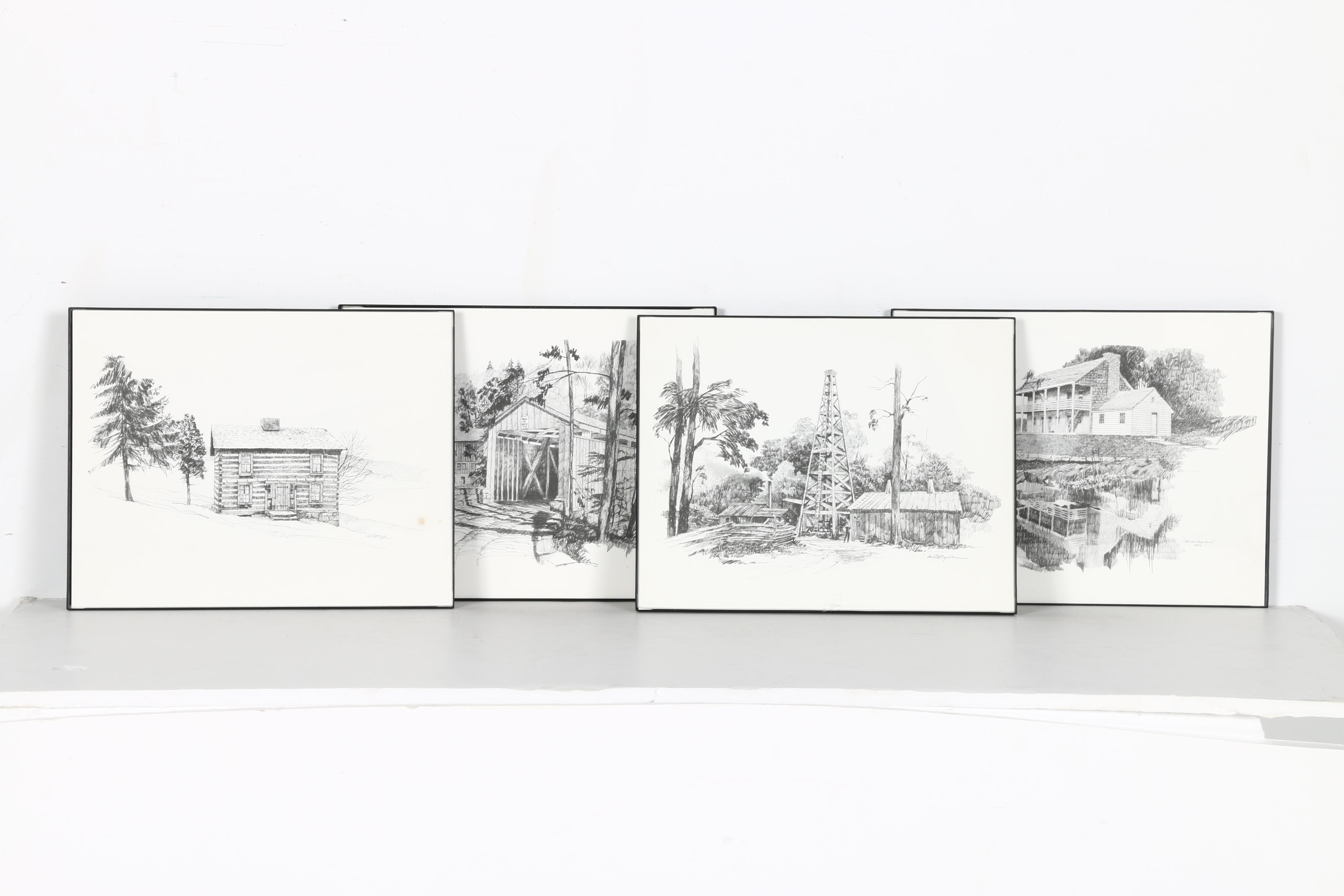 L.W. "Bill" Rettig Jr. Offset Lithographs of Historic Butler County, Pennsylvania