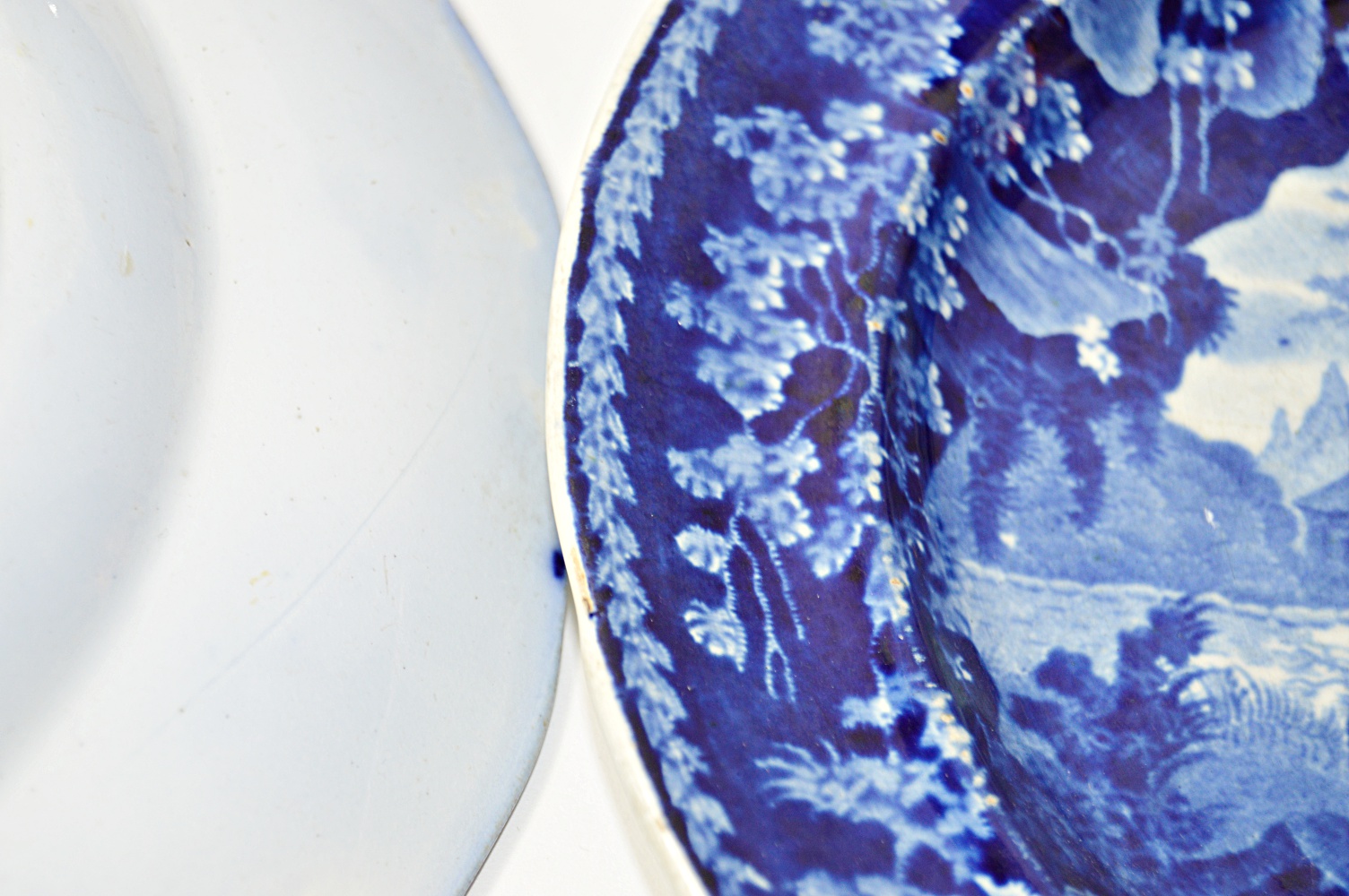 Early 19th Century English Staffordshire Transferware Plates