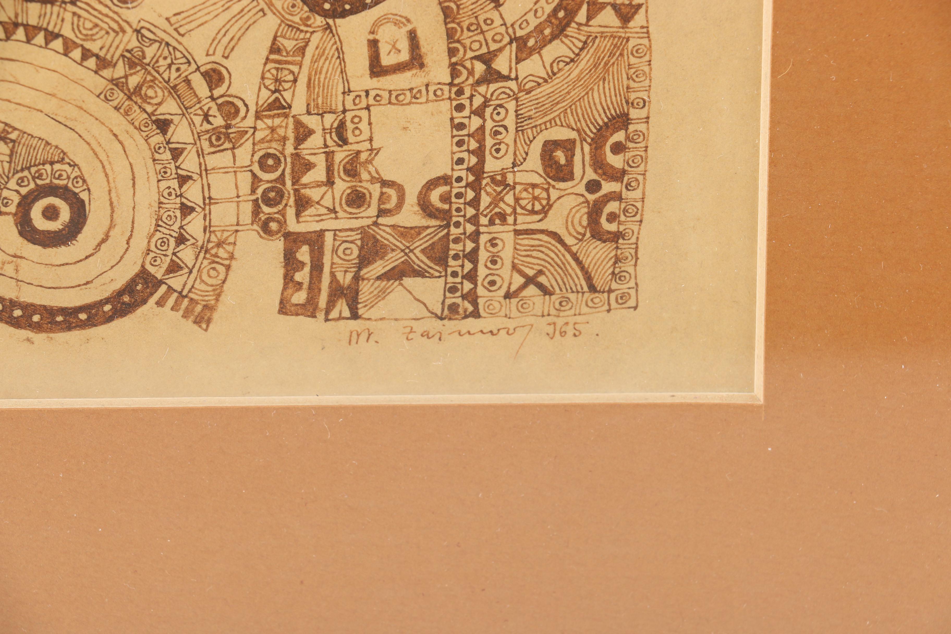 Mehmed Zaimovic Untitled Ink on Paper Print