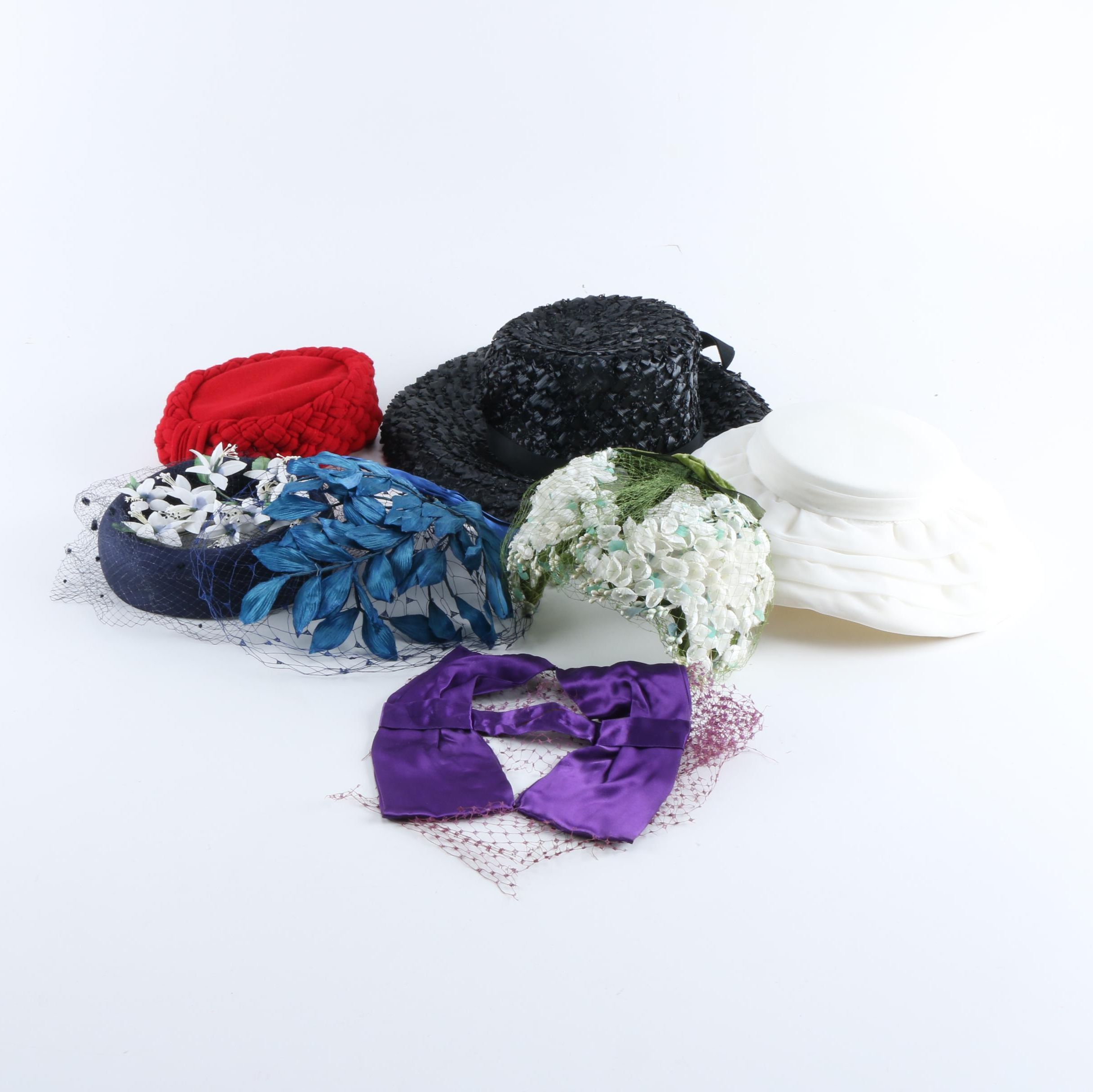 Women's Vintage Spring Hats Including Skol Nips