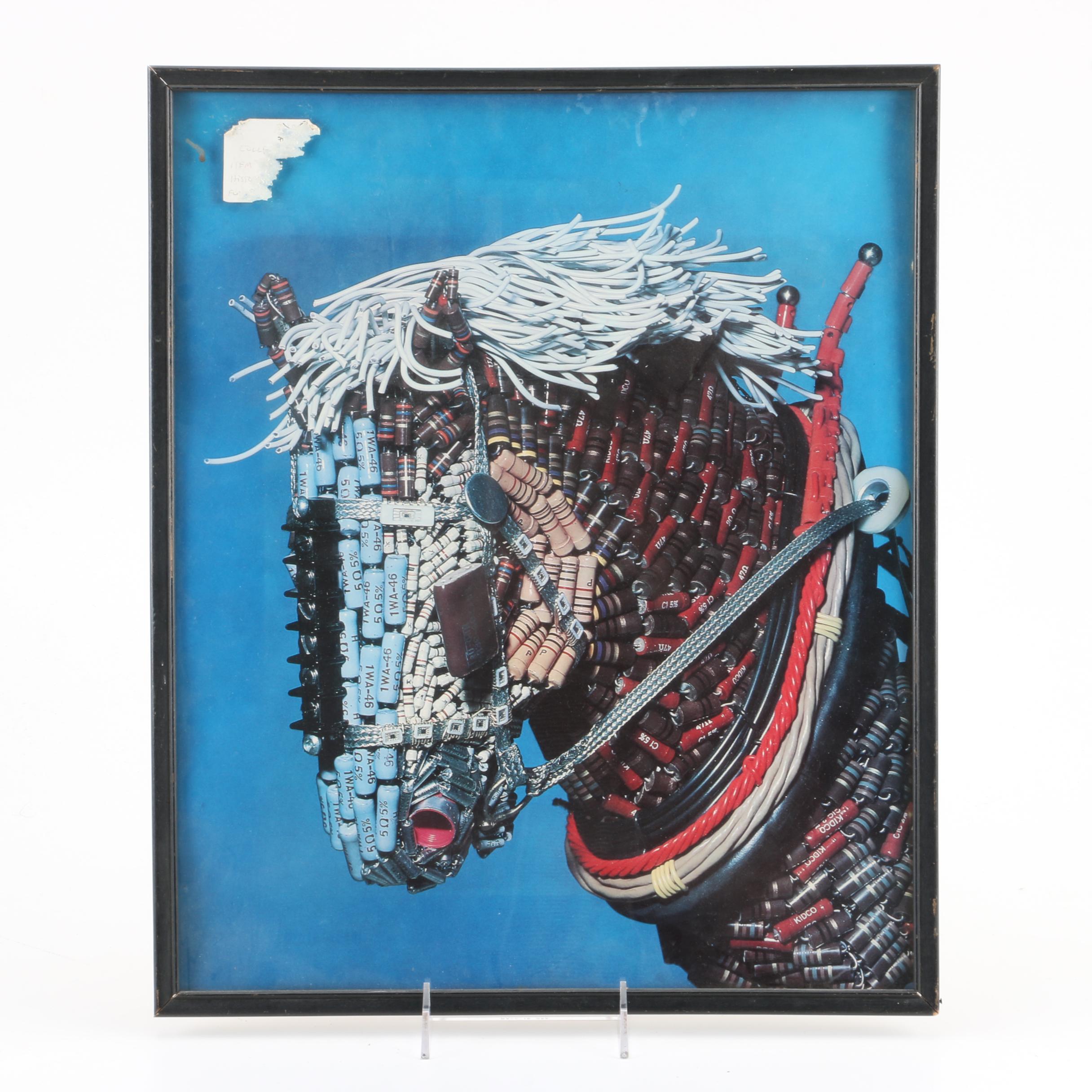 Vintage Honeywell Computers Framed Horse Advertisement