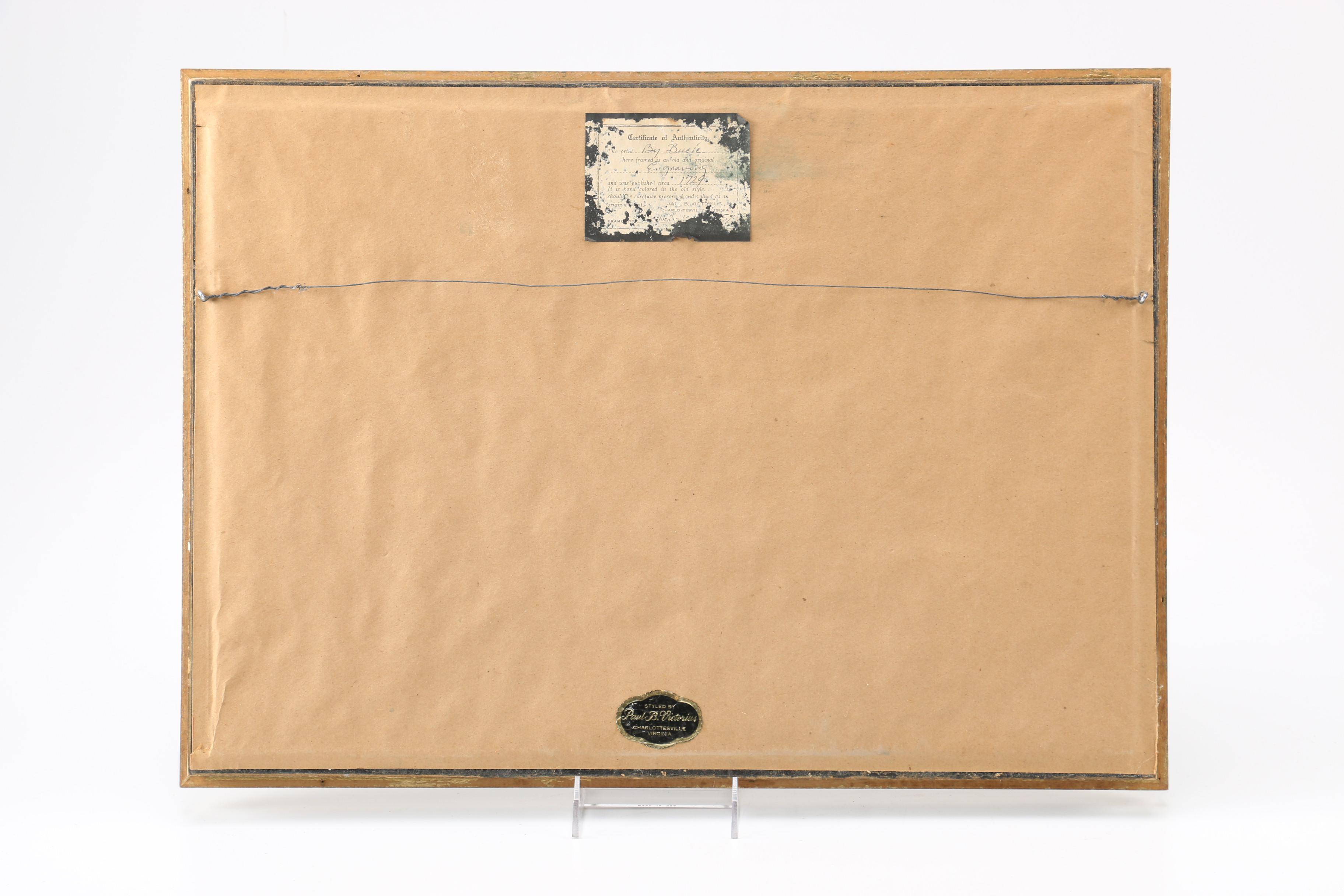 Buck Hand-Colored Engraving "The South View of Sandown-Castle, In the County of Kent"