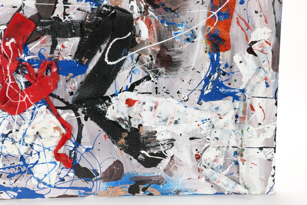 Robbie Kemper Original Mixed Media Acrylic on Canvas "Drip Ties"