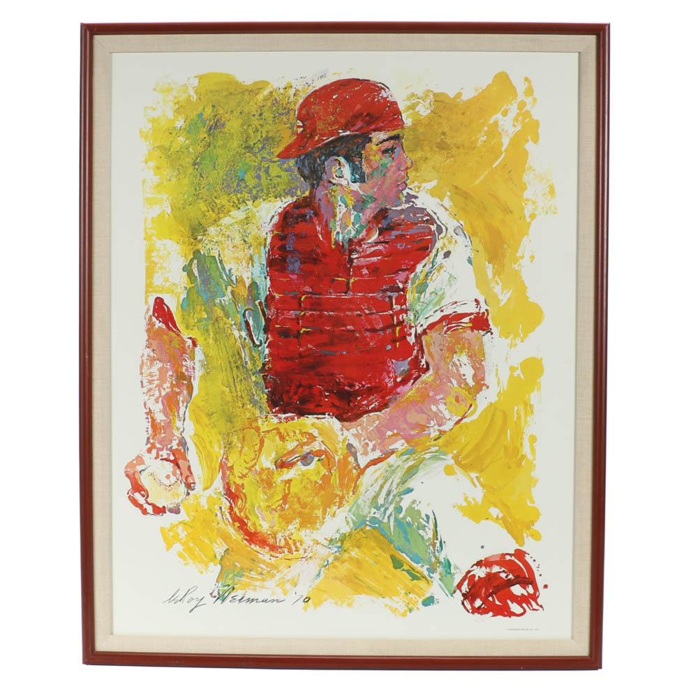 Offset Lithograph Reproduction after LeRoy Neiman "Johnny Bench"