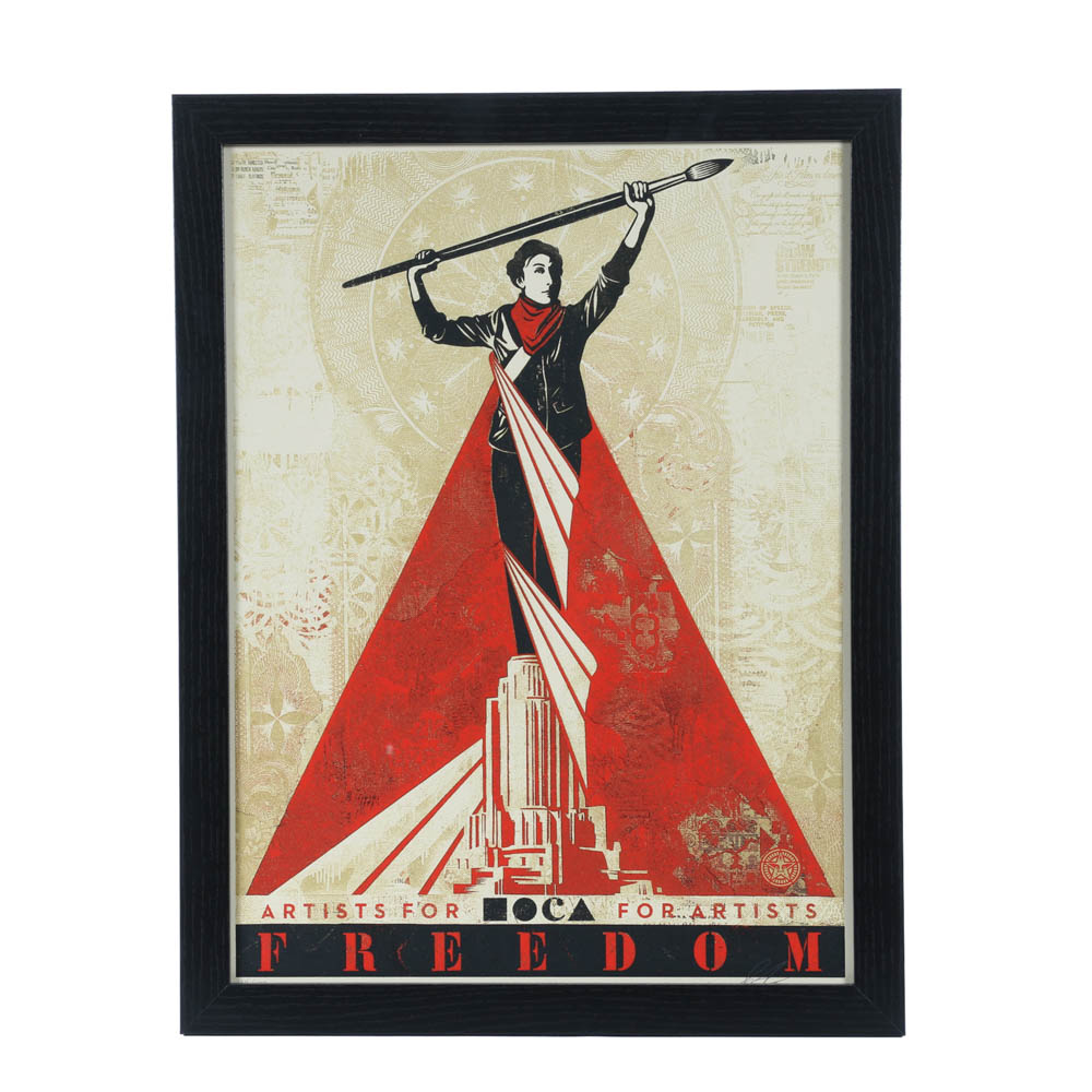 Shepard Fairey Signed Limited Edition Serigraph "Artists for Freedom"