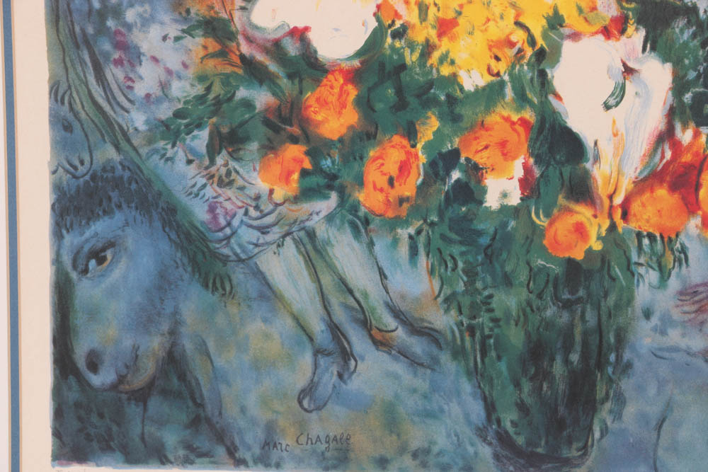 Offset Lithograph After Marc Chagall's "Bouquet de Fleurs"