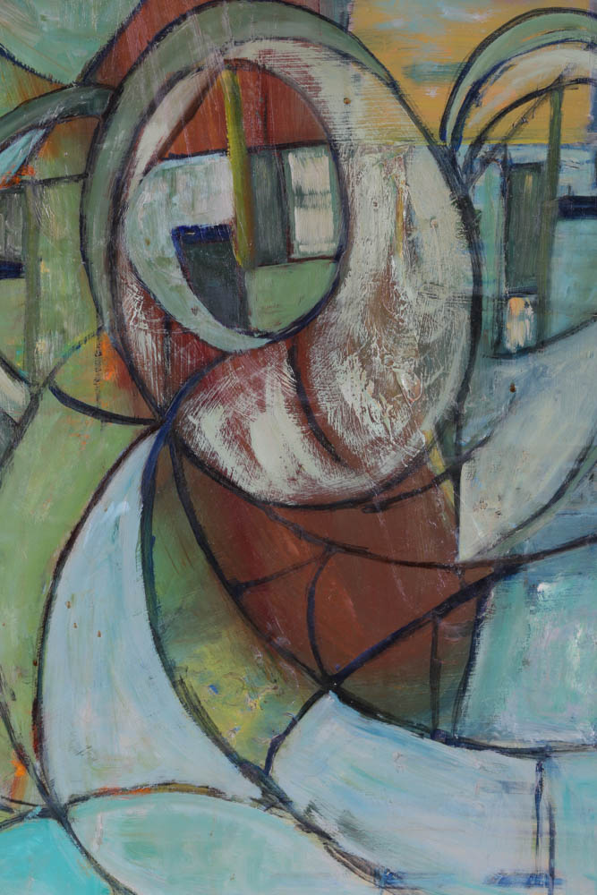 Ruth Signed Original Abstract Oil on Board