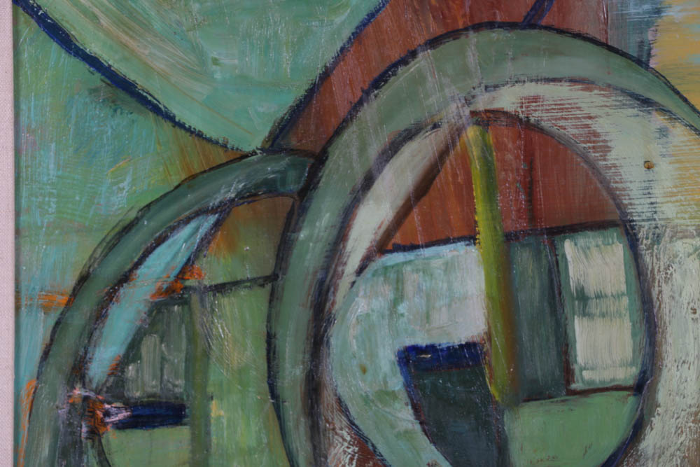 Ruth Signed Original Abstract Oil on Board