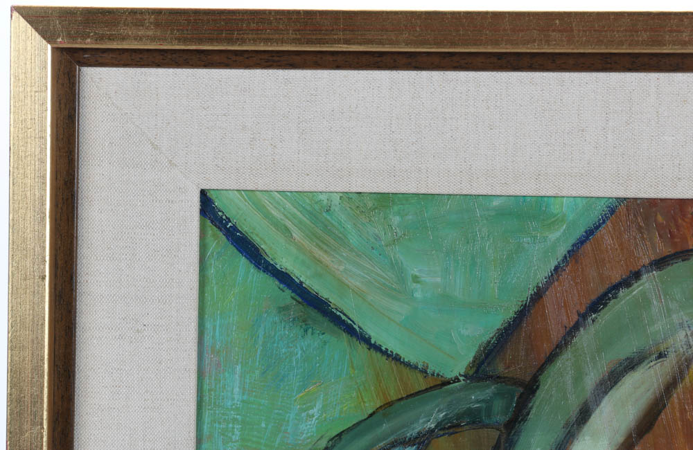 Ruth Signed Original Abstract Oil on Board