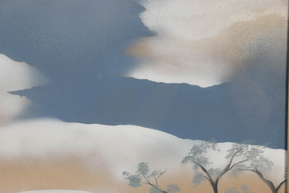 Benjamin Harris Original Signed Airbrush and Gouache Painting