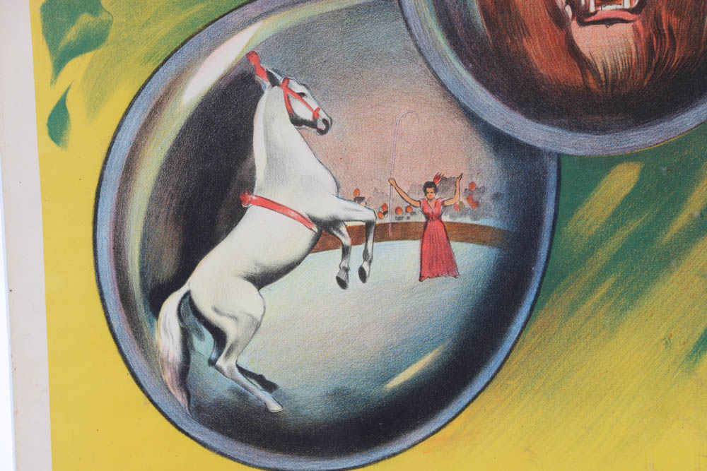 Original 1930s English Circus Poster by Willson's Show Printers