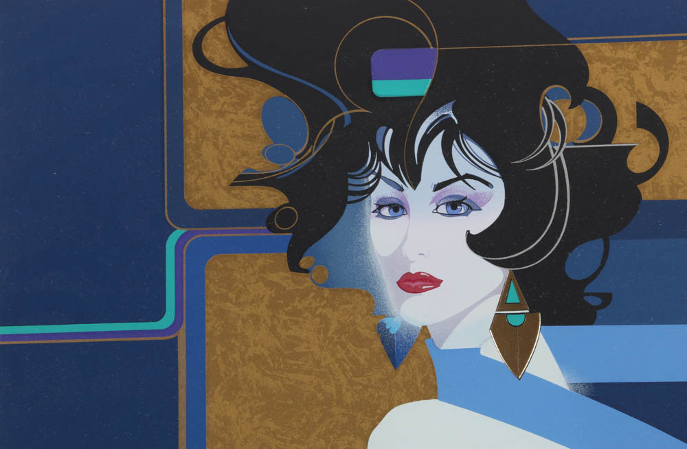 Robert Peak Signed Limited Edition Serigraph "Woman in Blue"