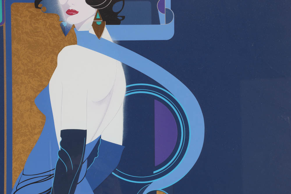 Robert Peak Signed Limited Edition Serigraph "Woman in Blue"