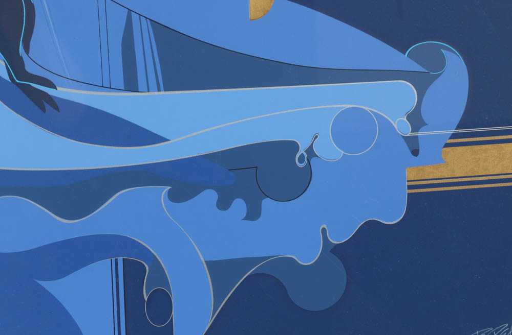 Robert Peak Signed Limited Edition Serigraph "Woman in Blue"