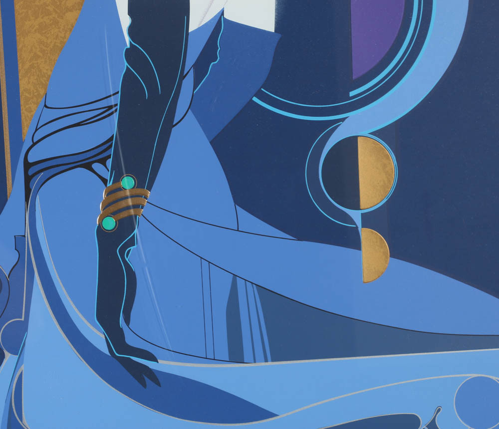 Robert Peak Signed Limited Edition Serigraph "Woman in Blue"