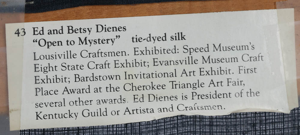 Ed and Betsy Dienes Tie-Dyed Silk "Open to the Mystery"