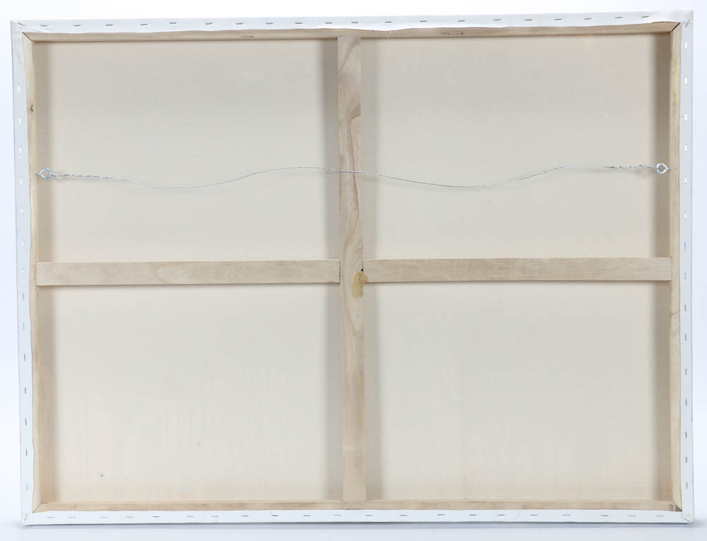 Robbie Kemper Original Acrylic on Canvas "Gray & Silver Drip Landscape"