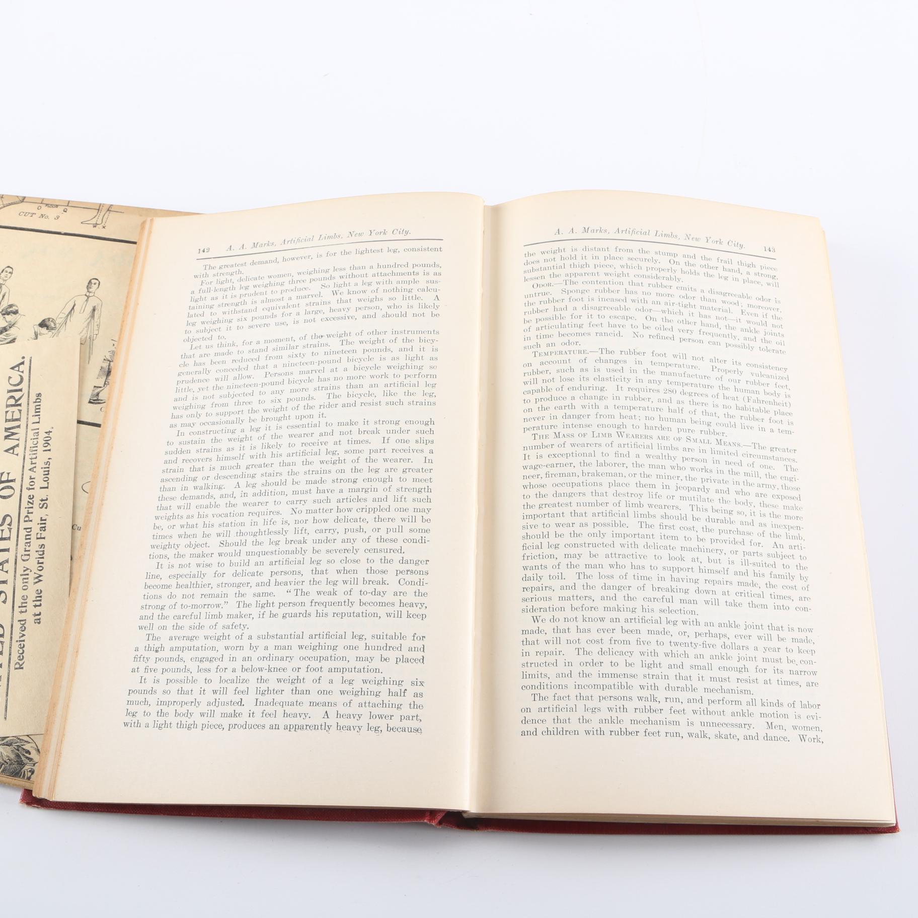 1905 "Manual of Artificial Limbs, Copiously Illustrated" by A. A. Marks