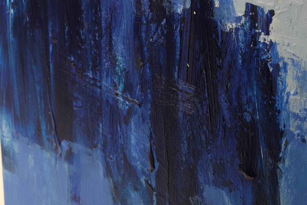 Robbie Kemper Original Acrylic on Canvas "Cobalt Blues with Blues"