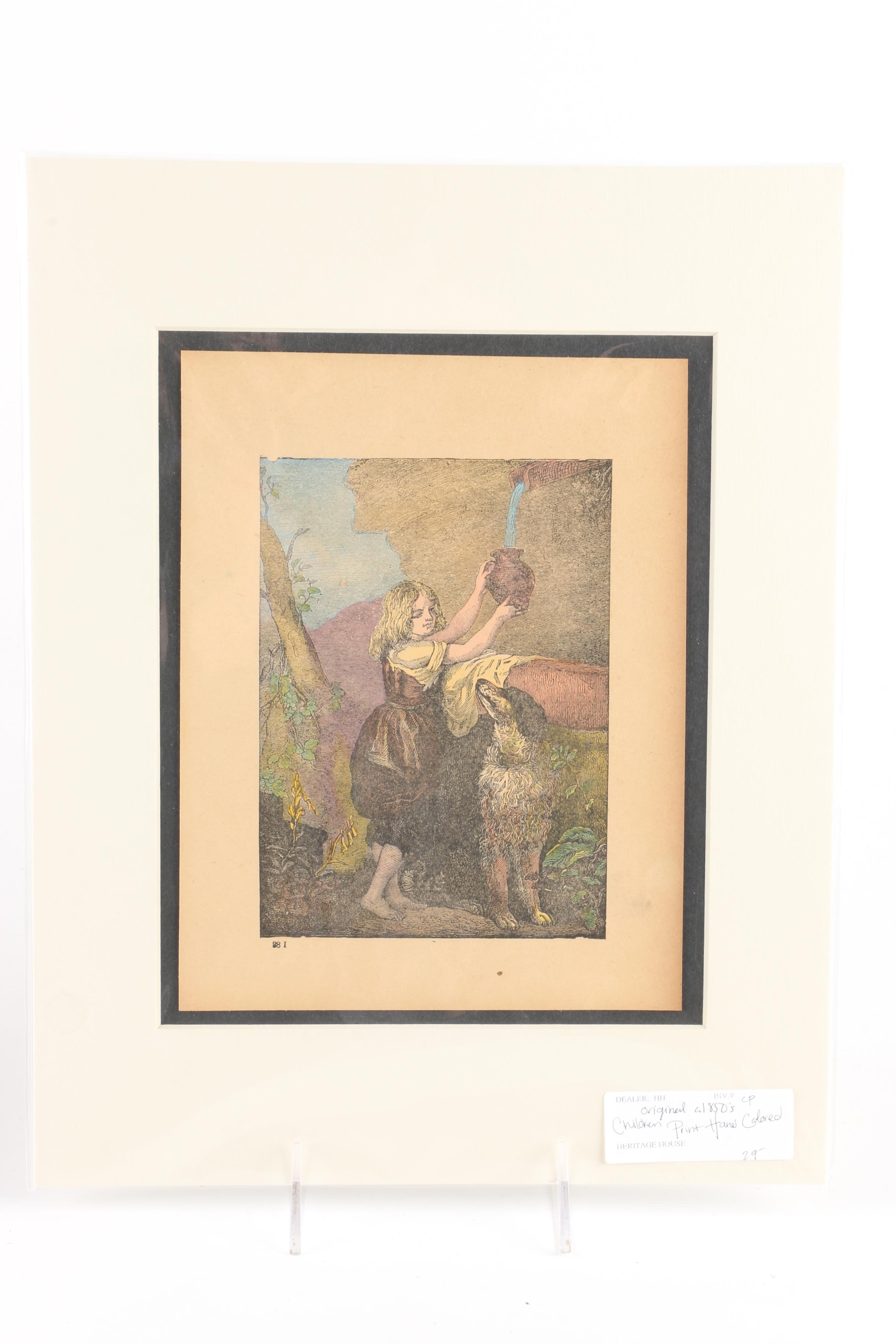 Collection of Mid-19th Century Hand-Colored Prints