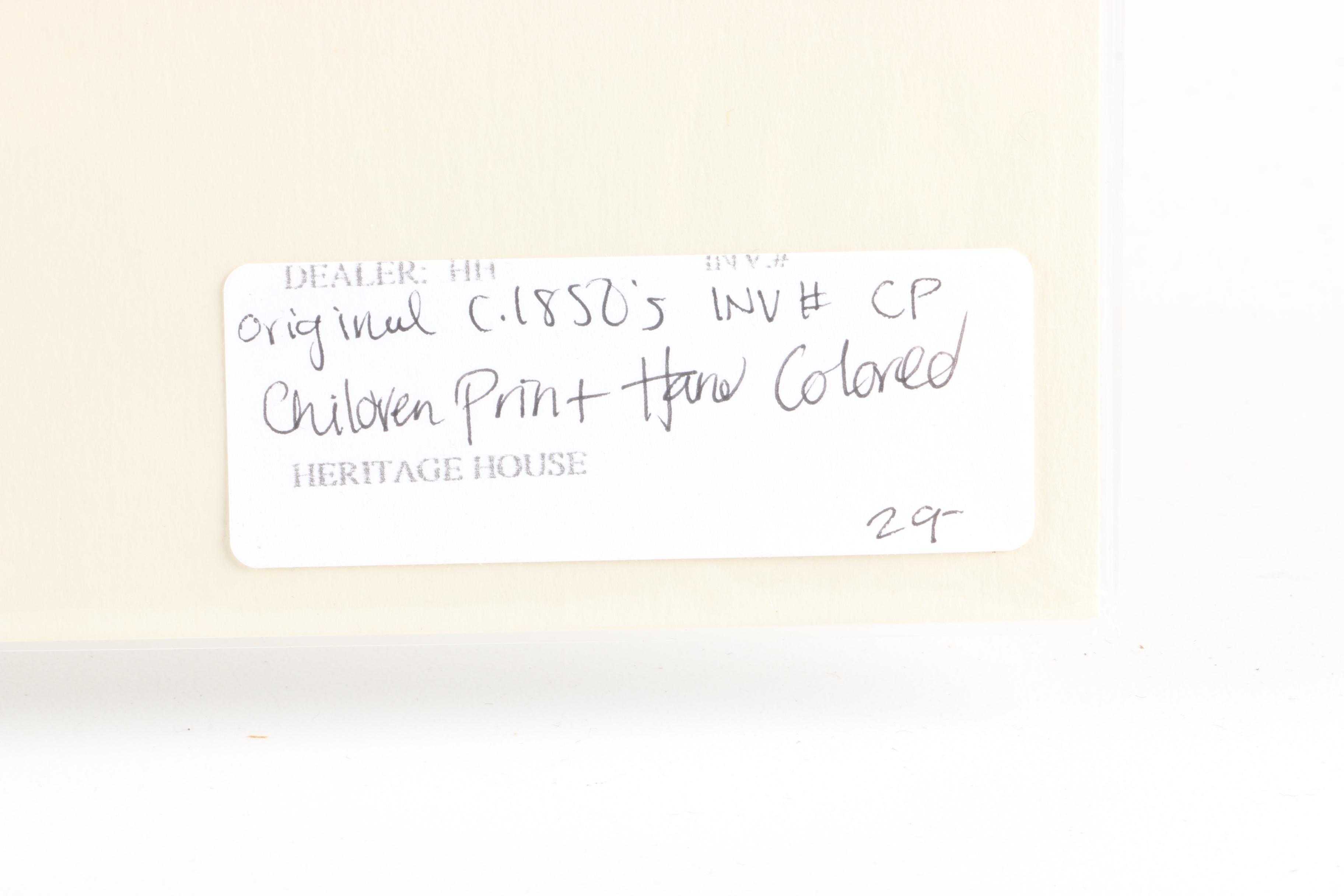 Collection of Mid-19th Century Hand-Colored Prints