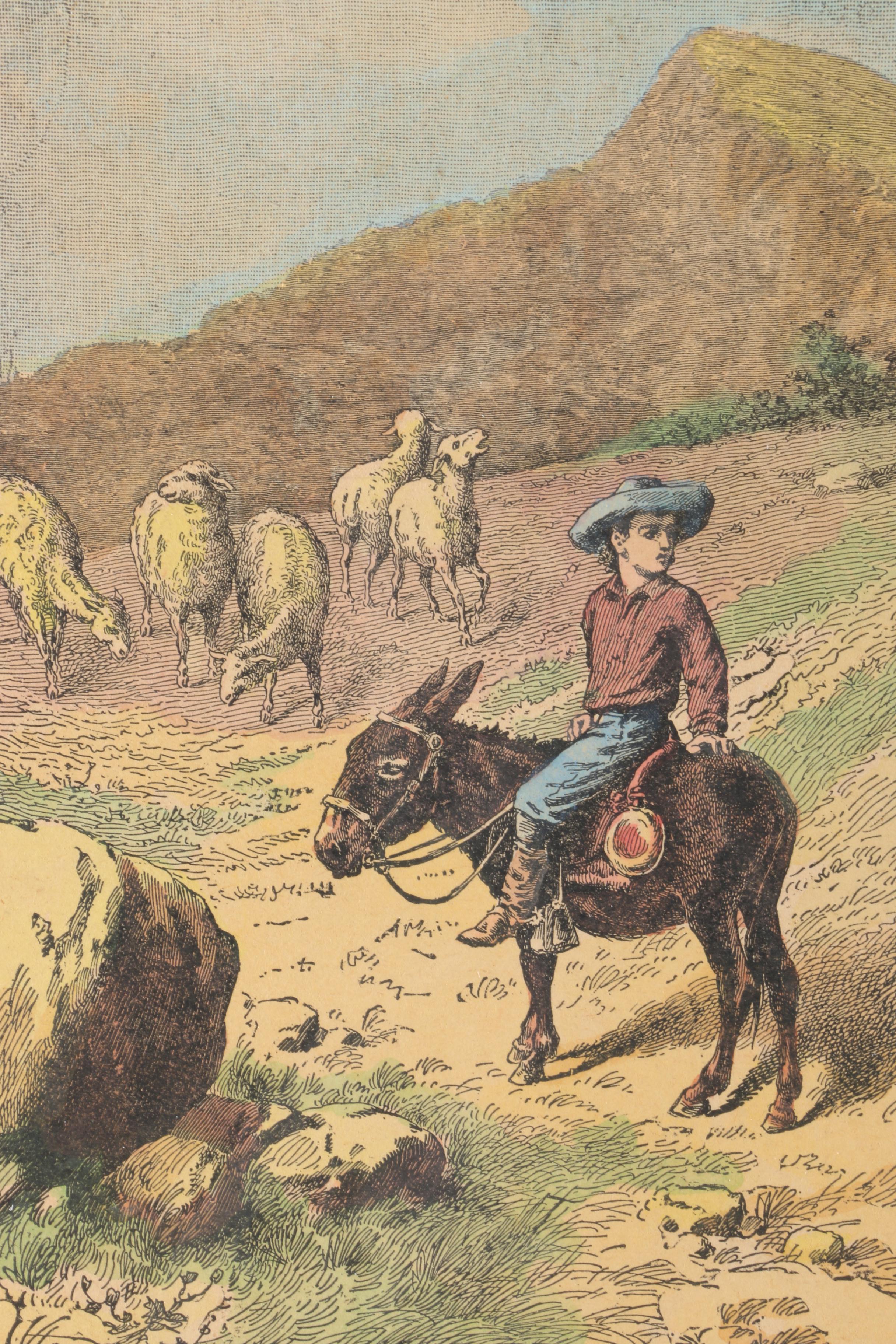Collection of Mid-19th Century Hand-Colored Prints