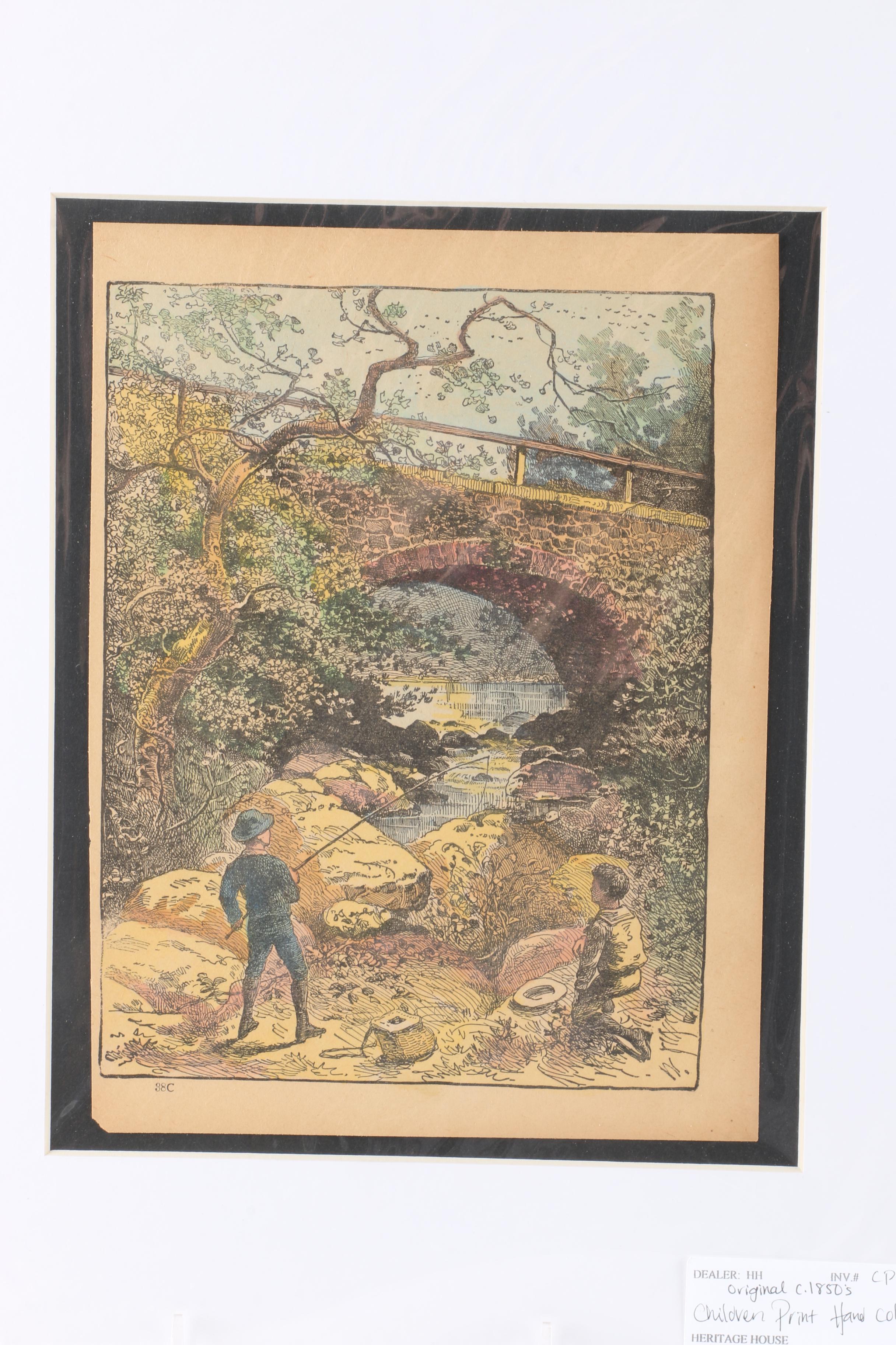 Collection of Mid-19th Century Hand-Colored Prints