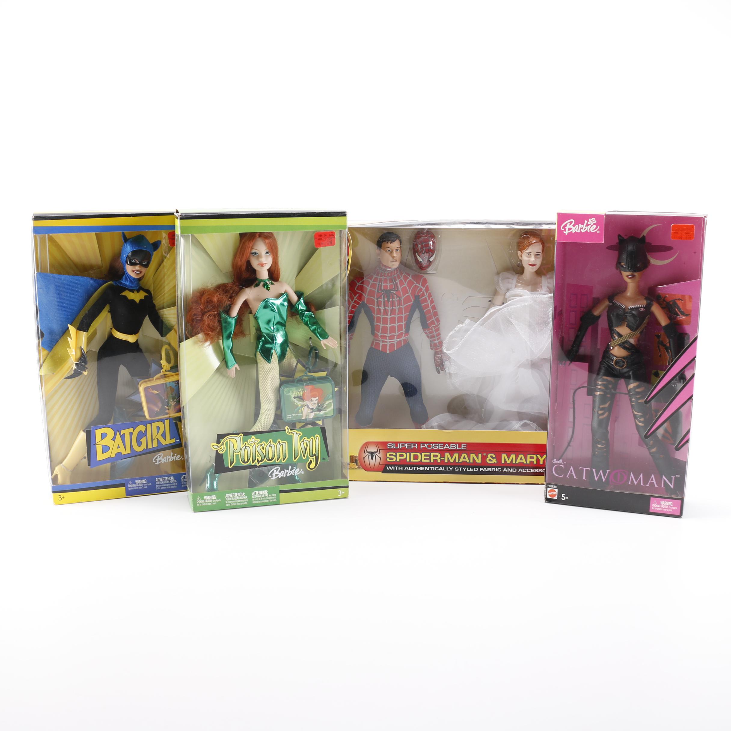 Barbie and Spider-Man Dolls