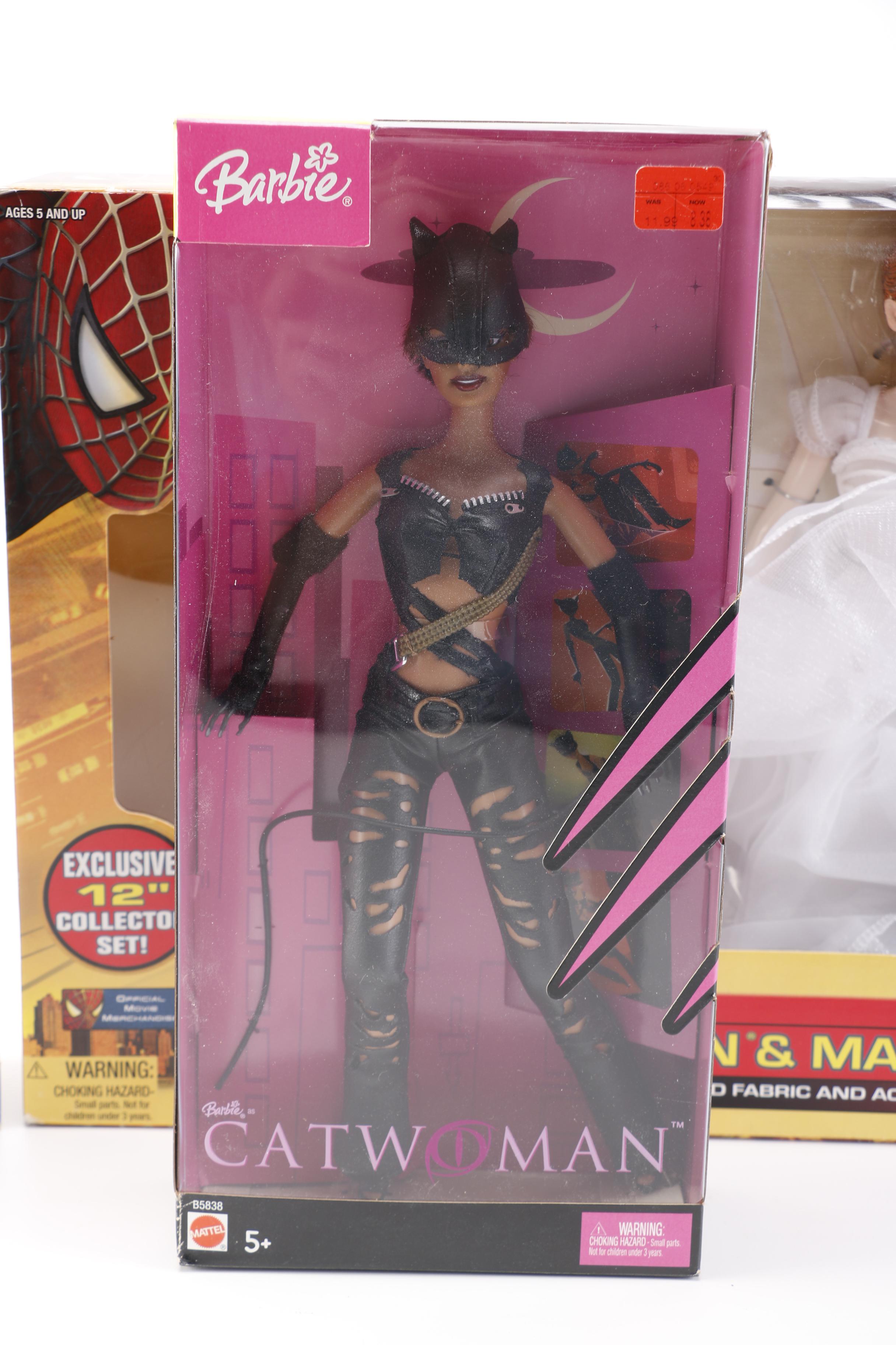 Barbie and Spider-Man Dolls
