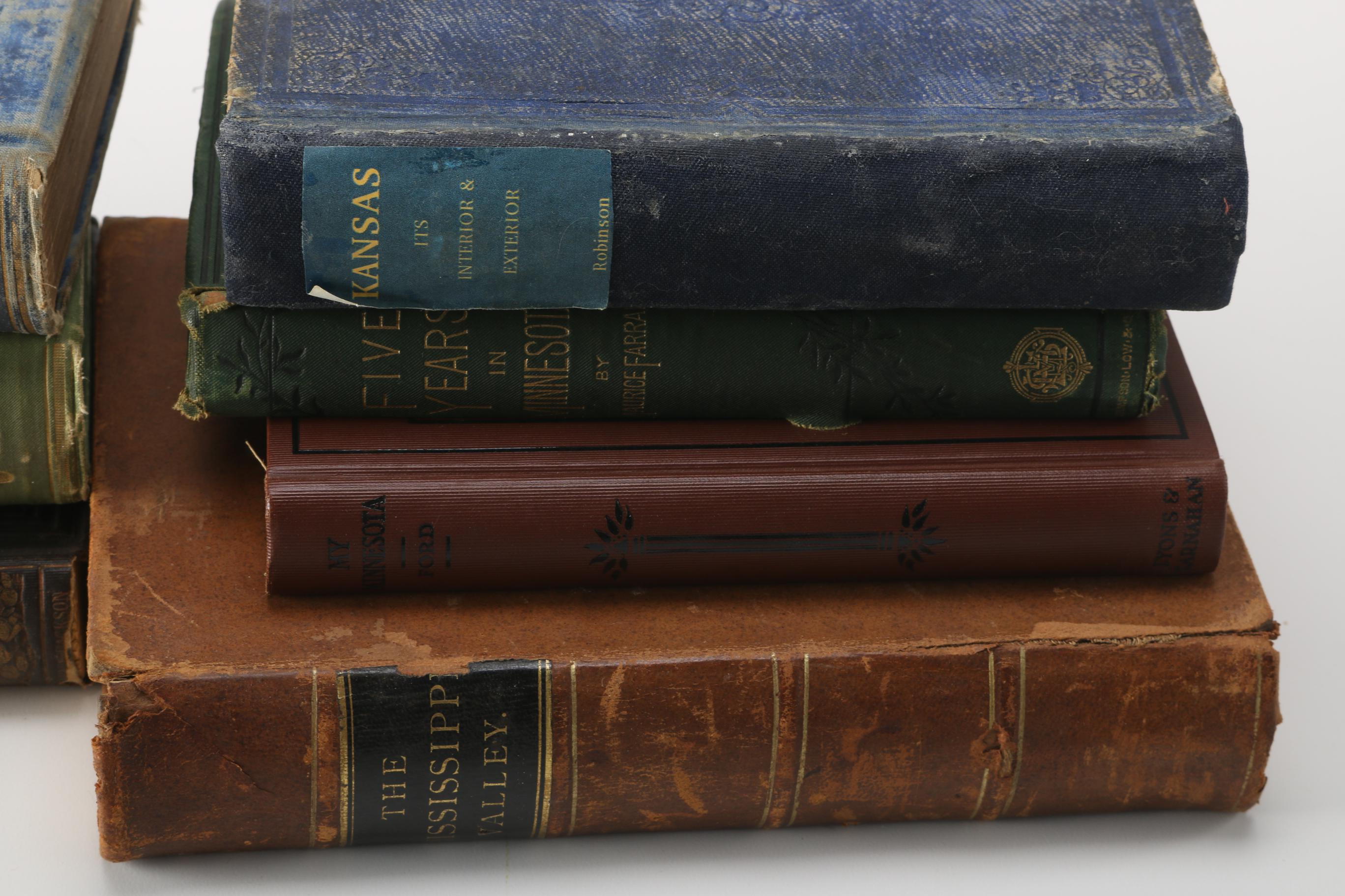 Collection of Books on the Mississippi River and Midwest States