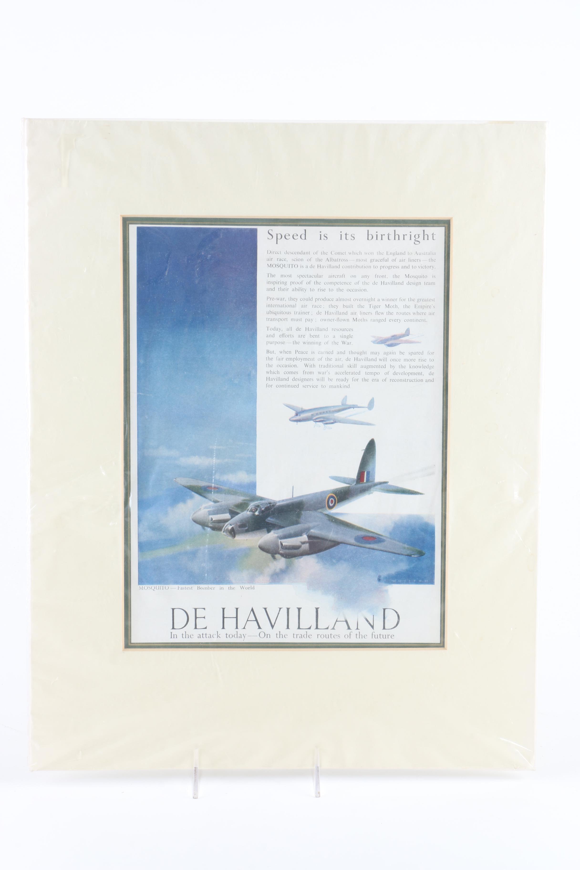 Collection of Mid-20th Century Aviation Advertisements