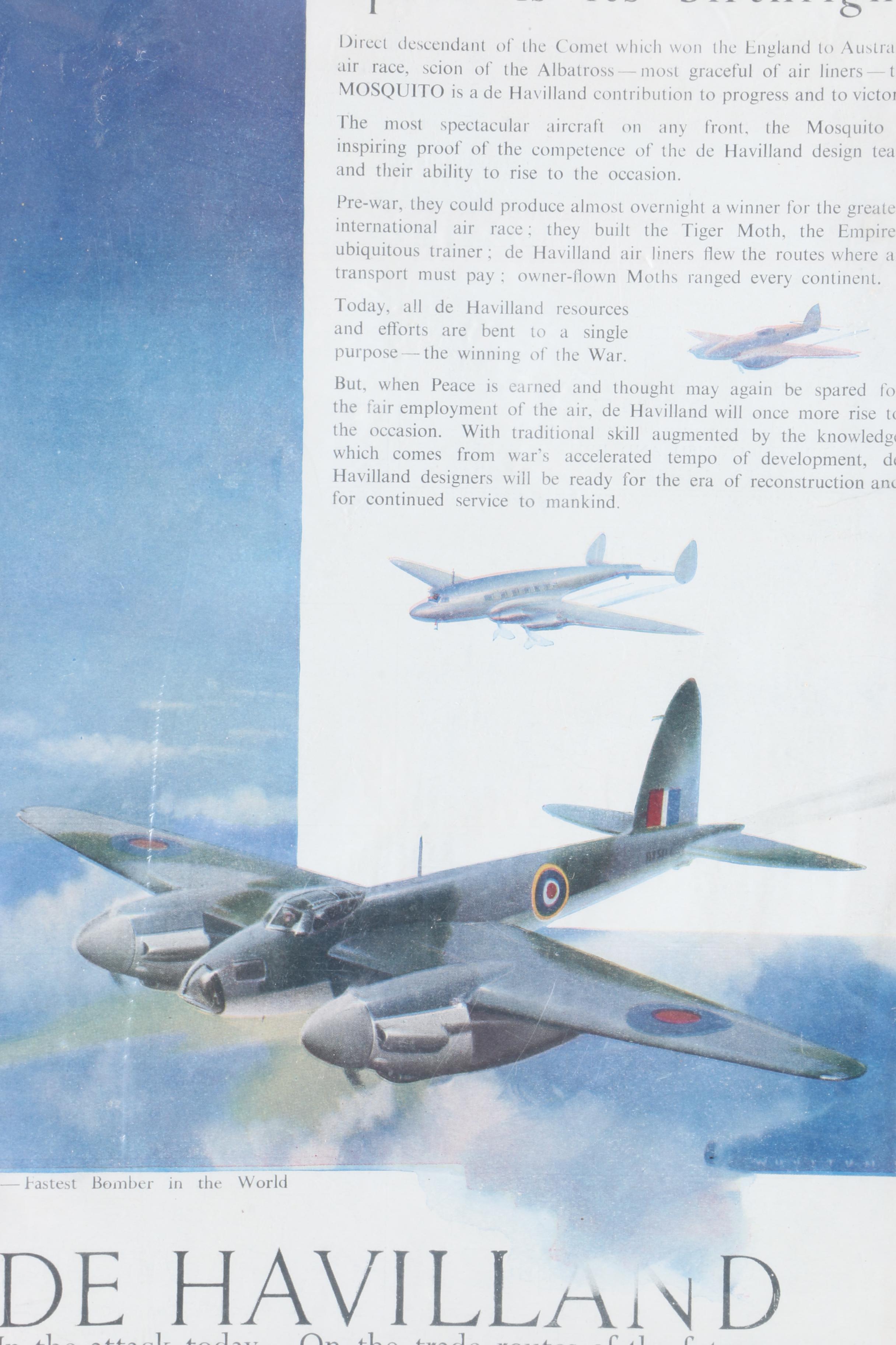 Collection of Mid-20th Century Aviation Advertisements