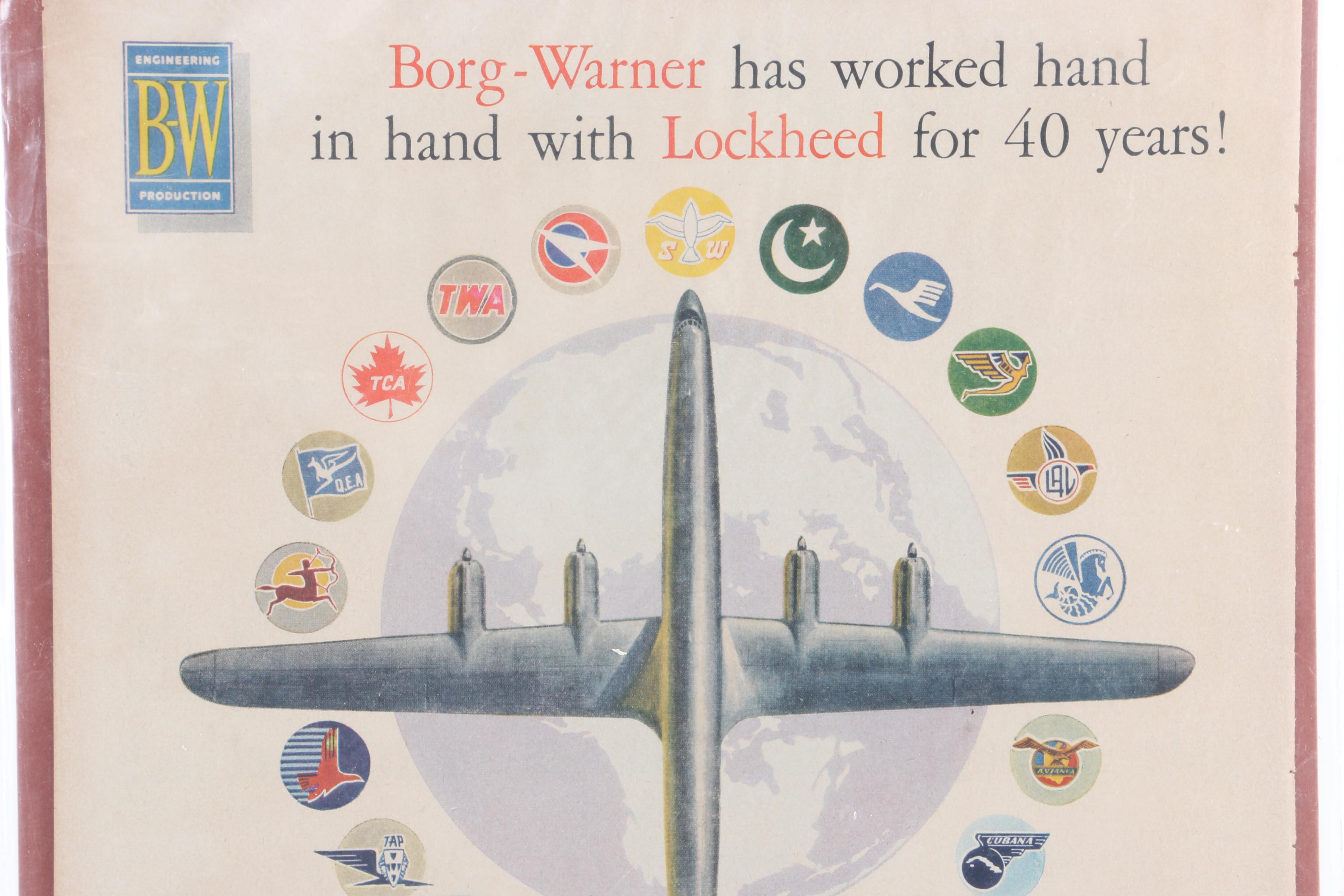 Collection of Mid-20th Century Aviation Advertisements