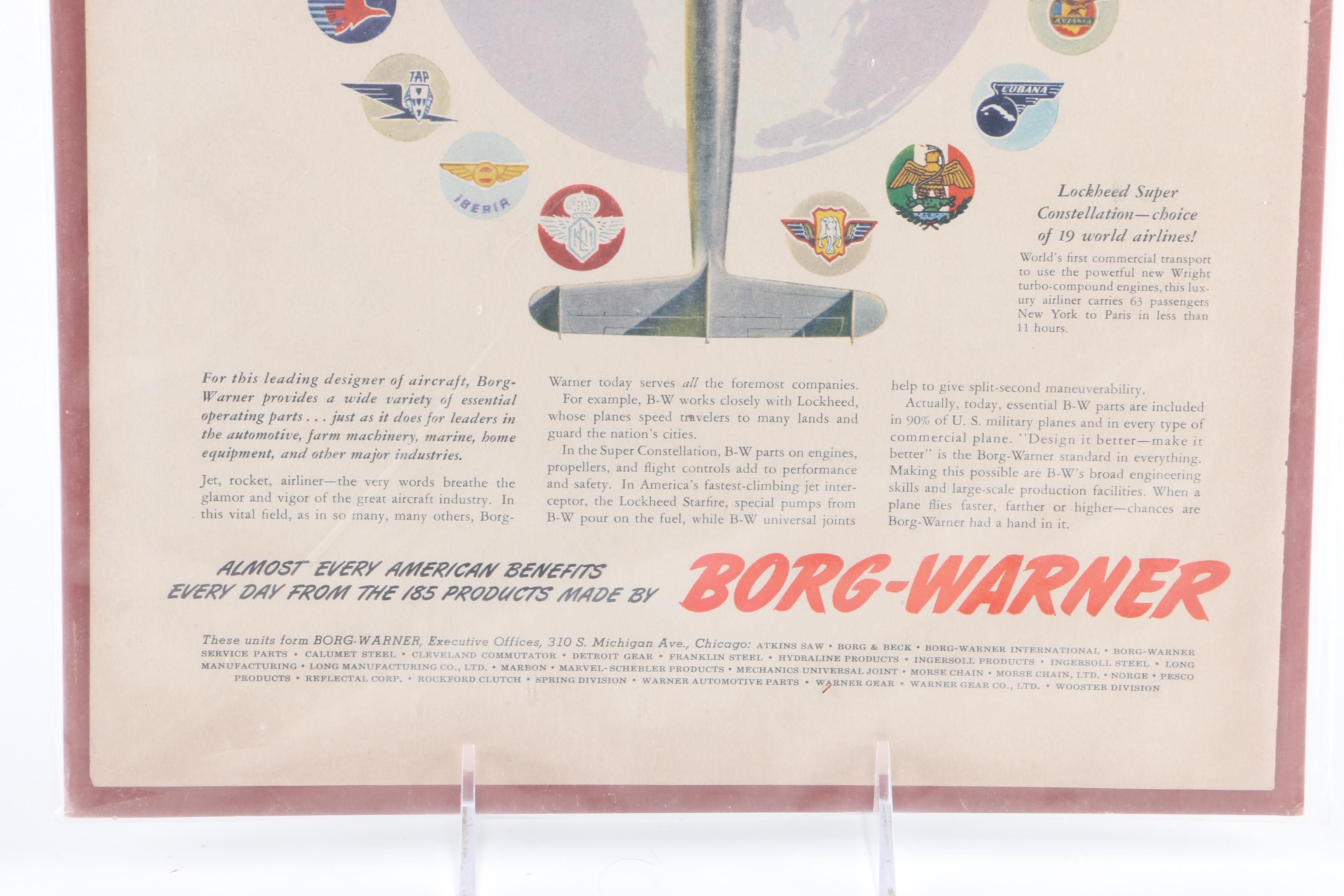 Collection of Mid-20th Century Aviation Advertisements